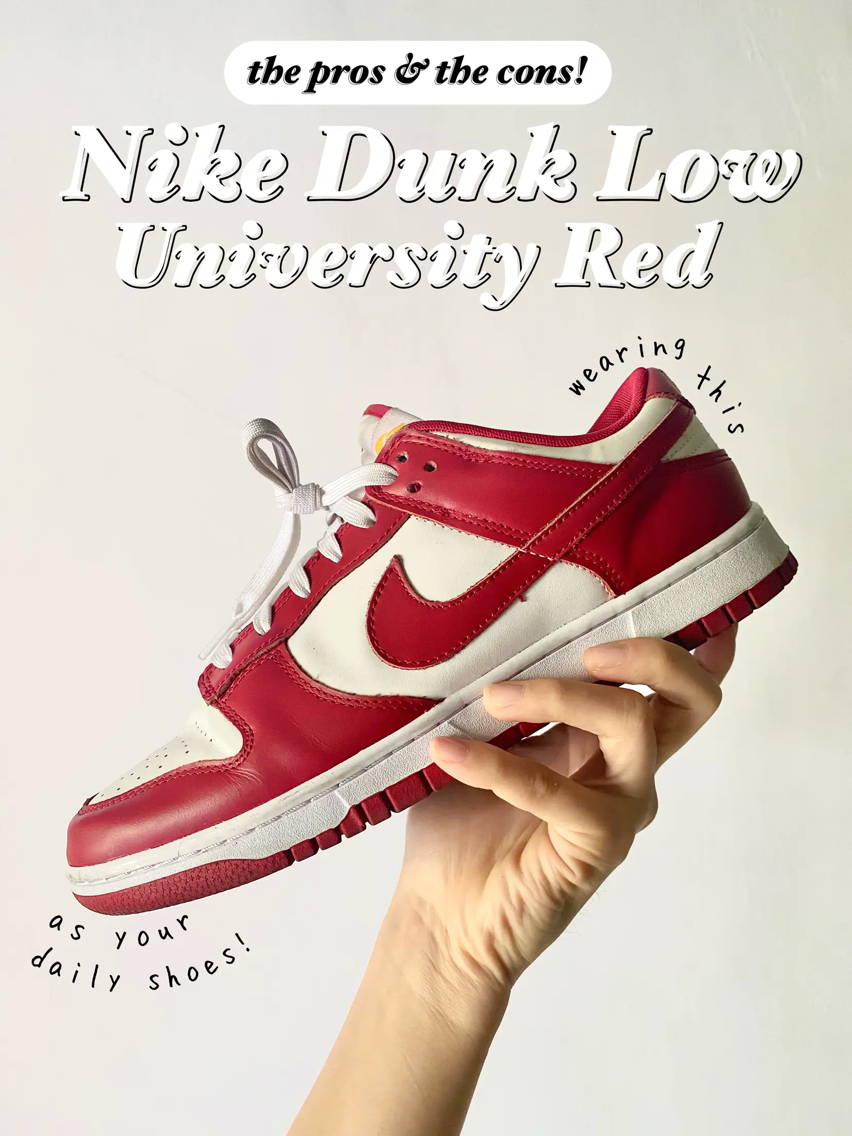 THE PROS & CONS NIKE DUNK LOW UNIVERSITY RED 🌹💊📚 | Gallery