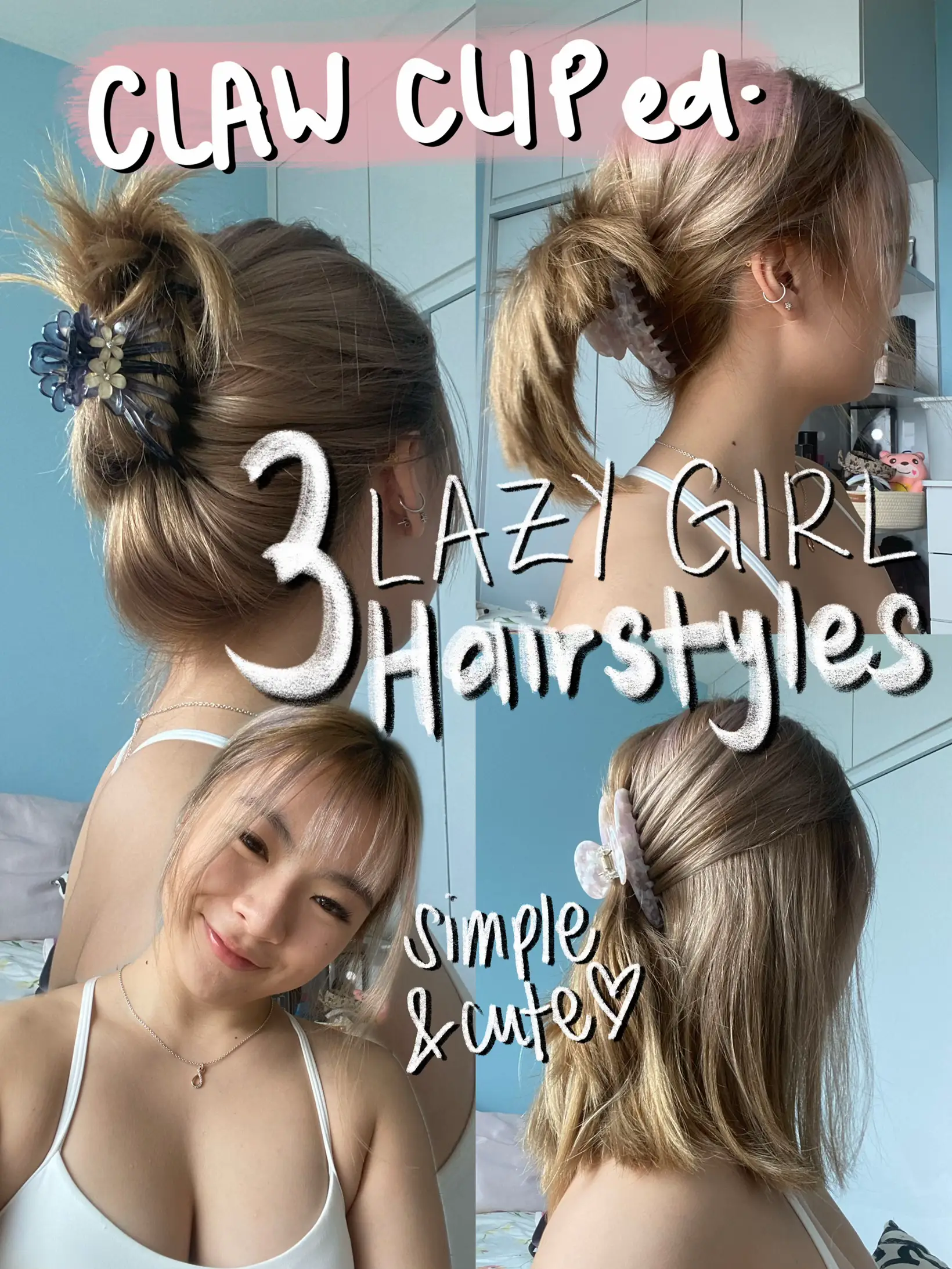 3 easy claw clip hairstyles for long hair! 👩🏻🎀, Gallery posted by chloe