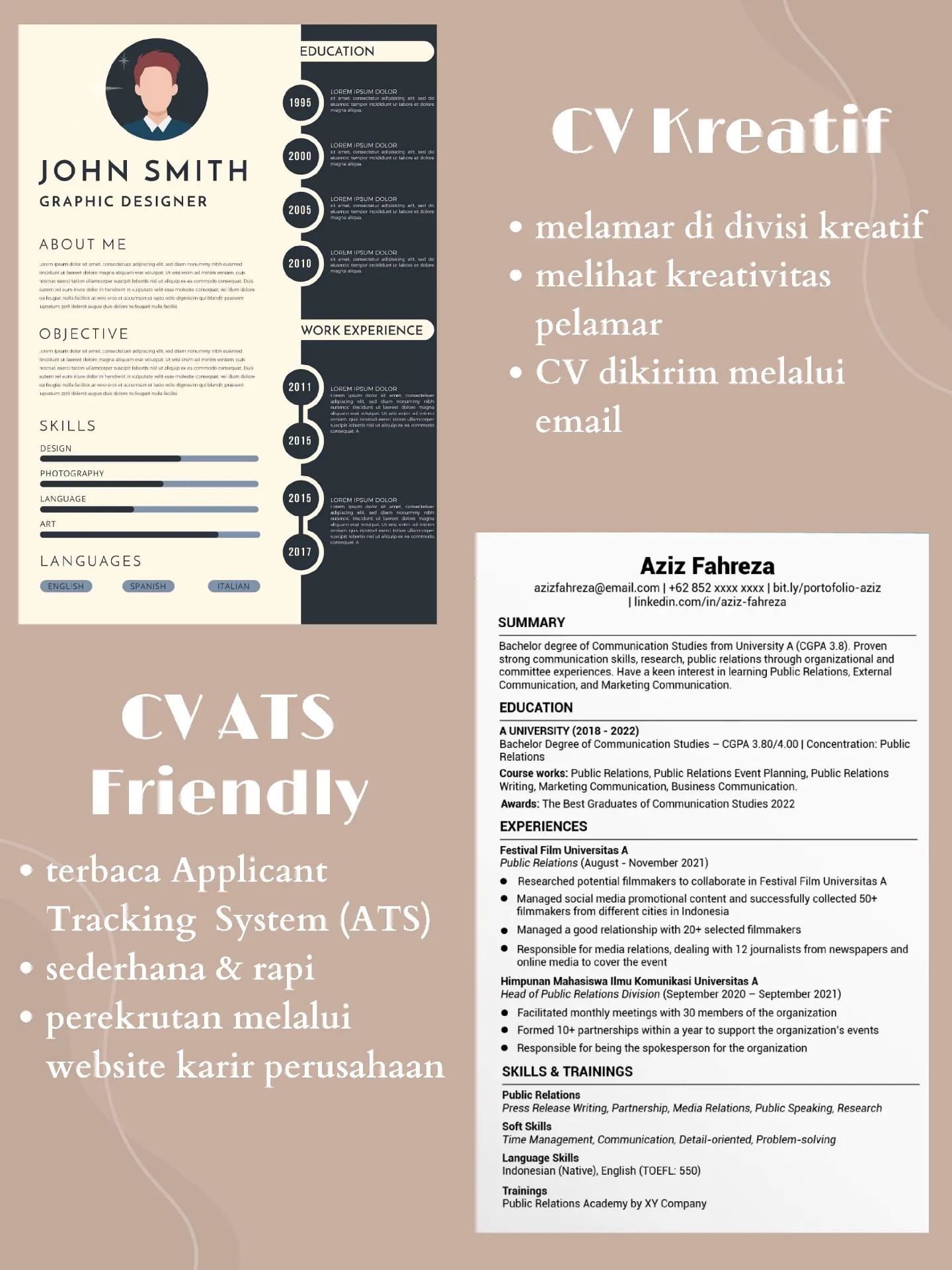 CV KREATIF atau CV ATS FRIENDLY?🤔 | Galeri diposting oleh vaness | Lemon8