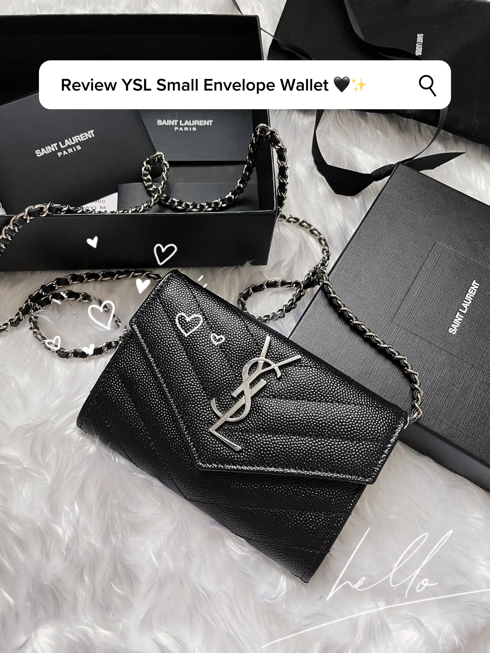 YSL Monogram Envelope Wallet on Chain REVIEW 
