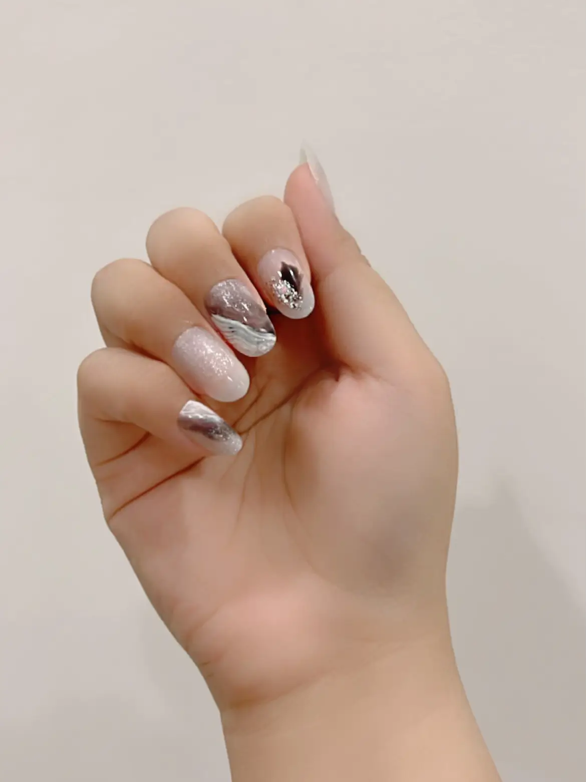 marbled press ons 🤎 : r/NailArt