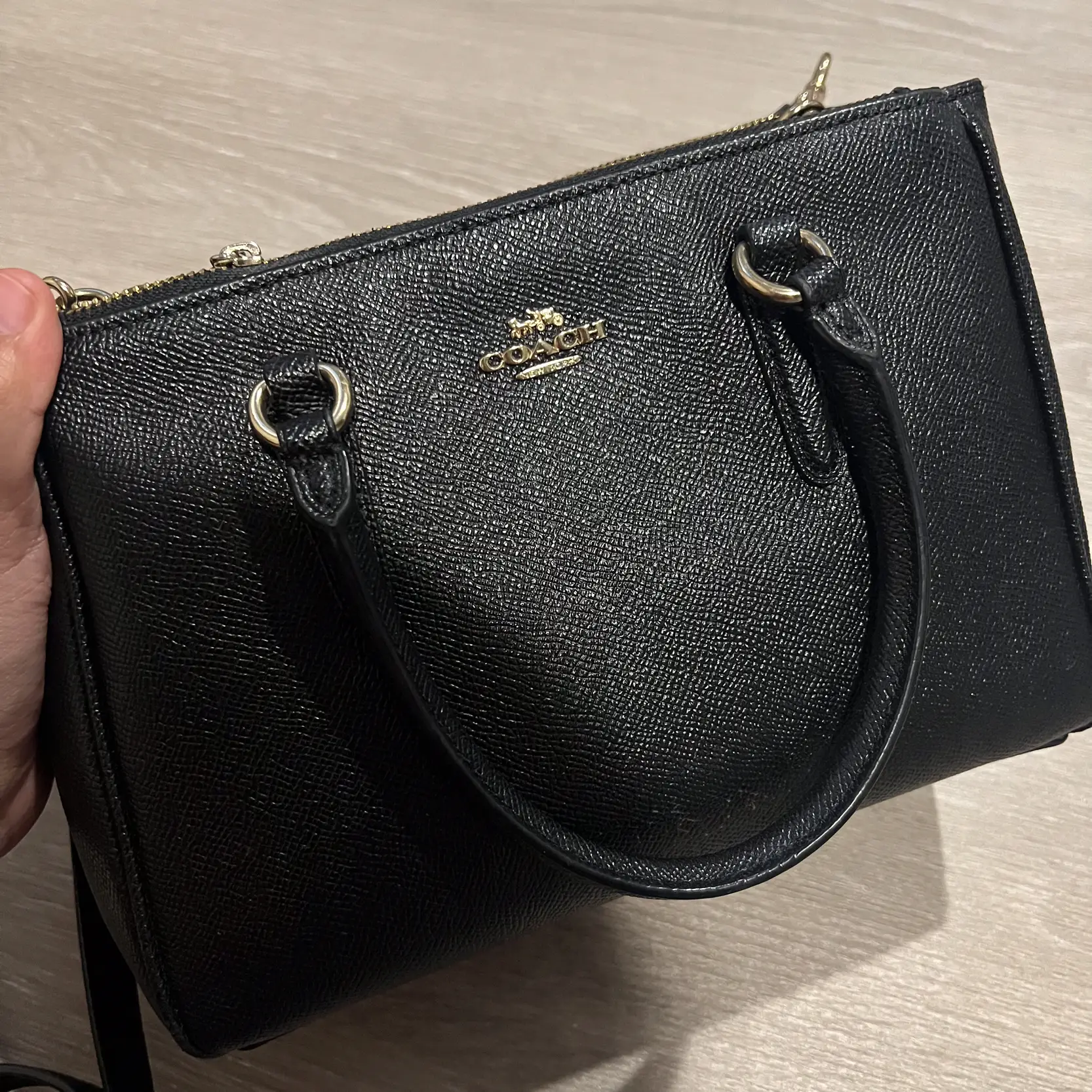 All black coach online bag