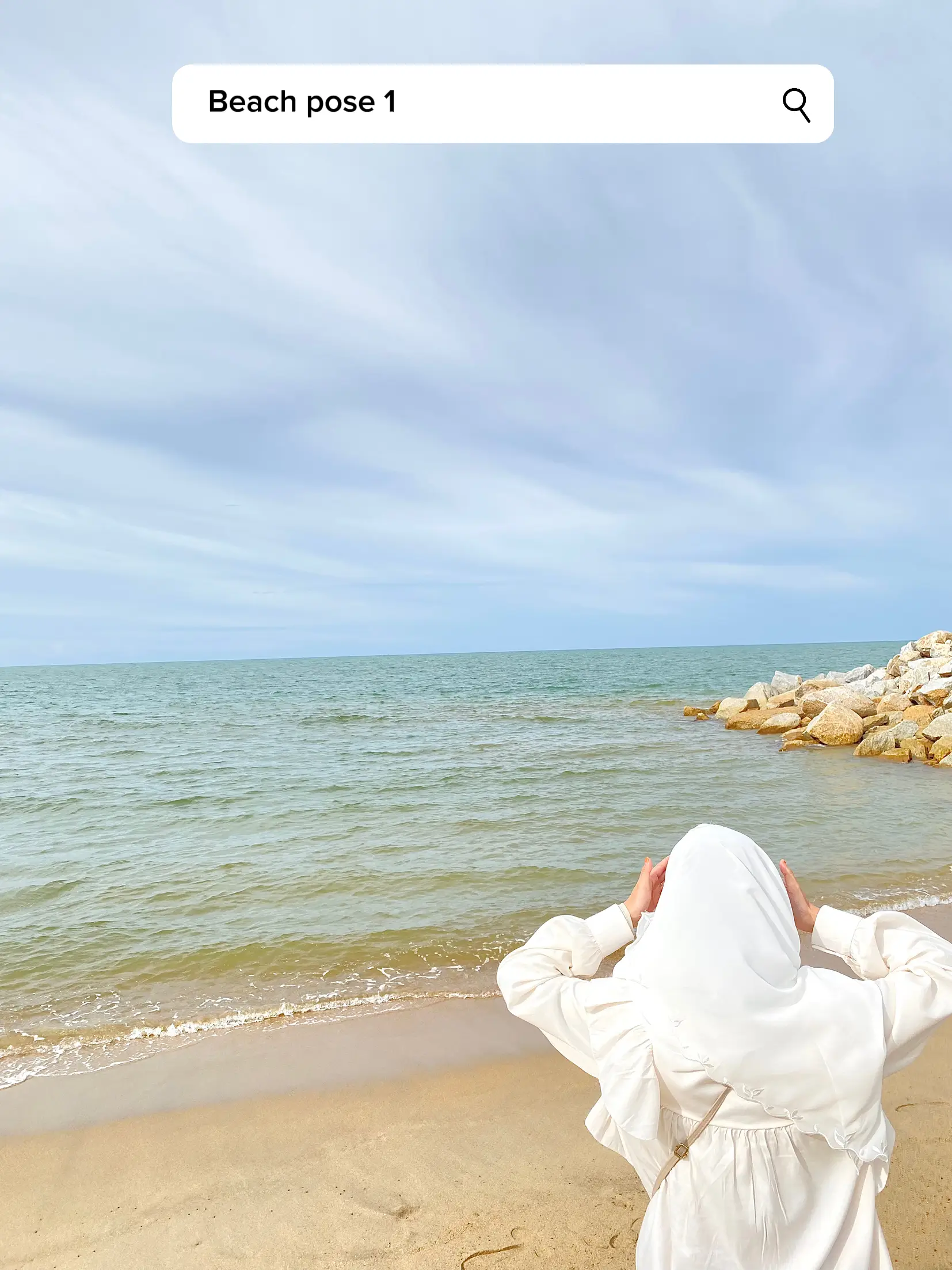 How to pose at beach for camera shy | Gallery posted by sheyra ✨ | Lemon8