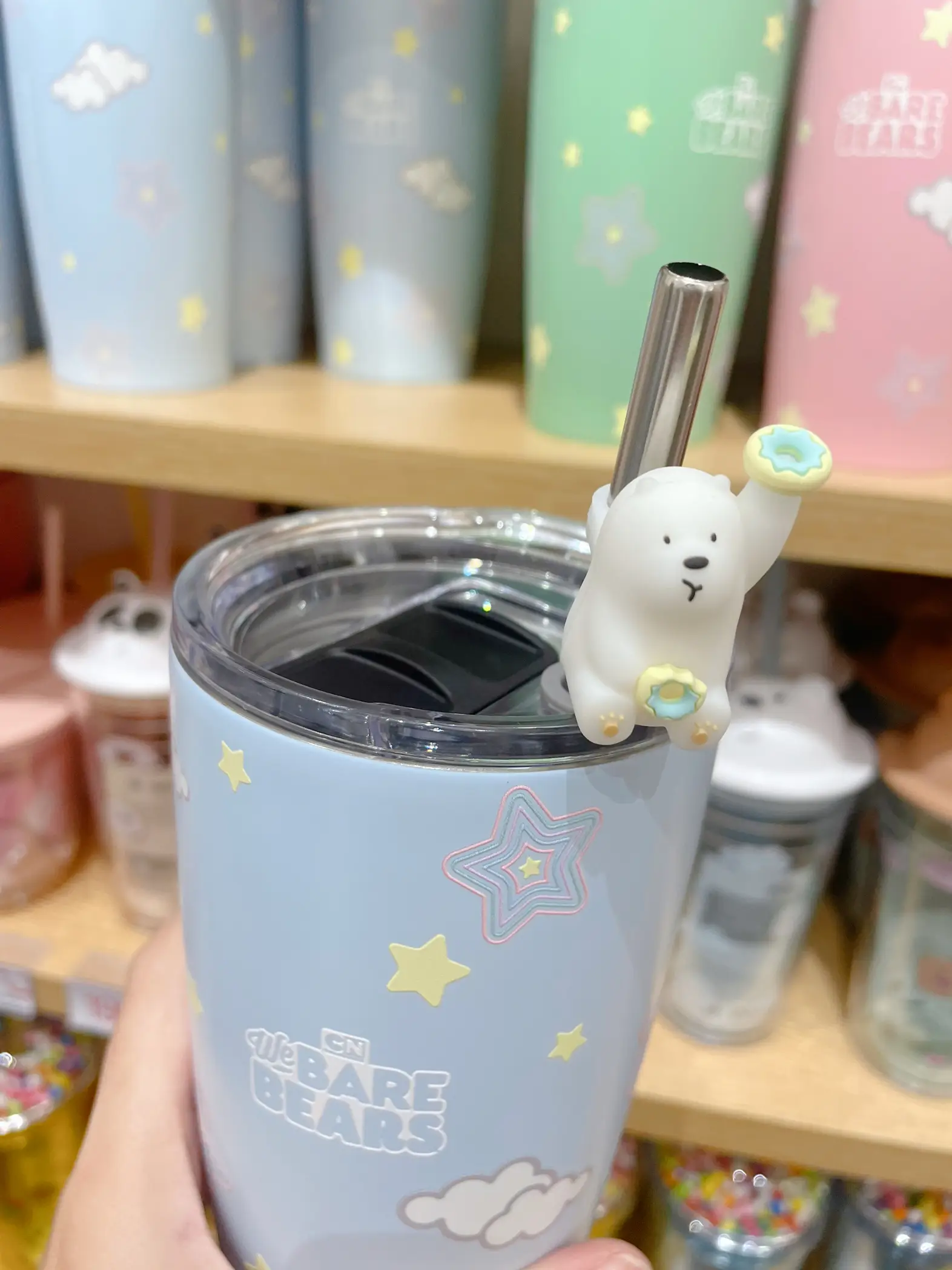 Miniso Winnie The Pooh Series Cute Reusable Water Tumbler with Never Lose  Straw 420ml (Winnie The Pooh)