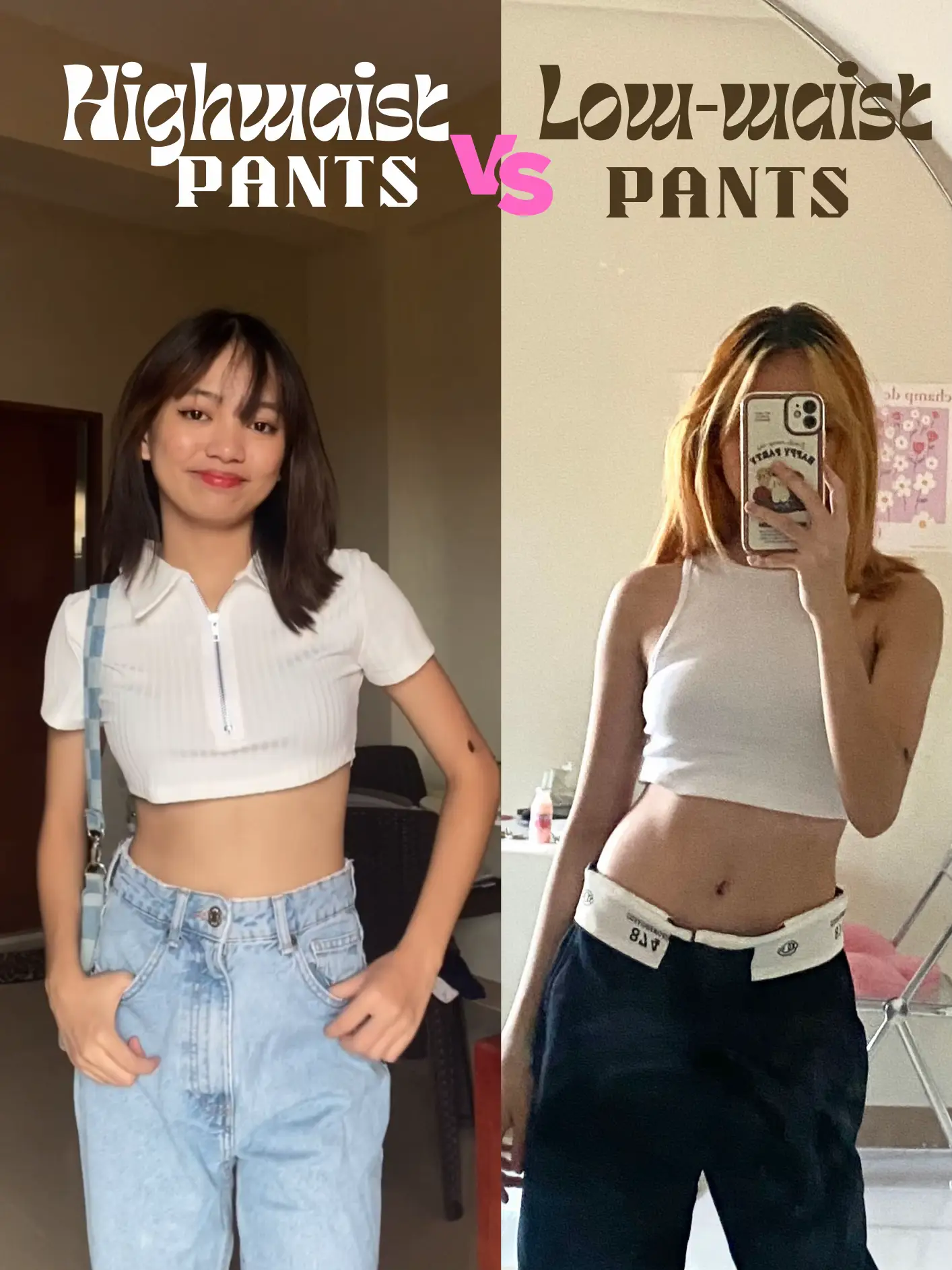 COMPARING HIGH WAIST PANTS VS LOW WAIST PANTS 🌷, Gallery posted by  ayaytha