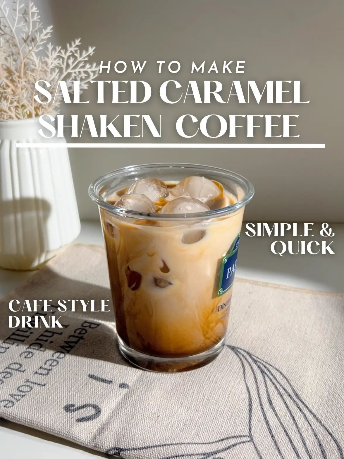 Iced Coffee Recipe with Salted Caramel