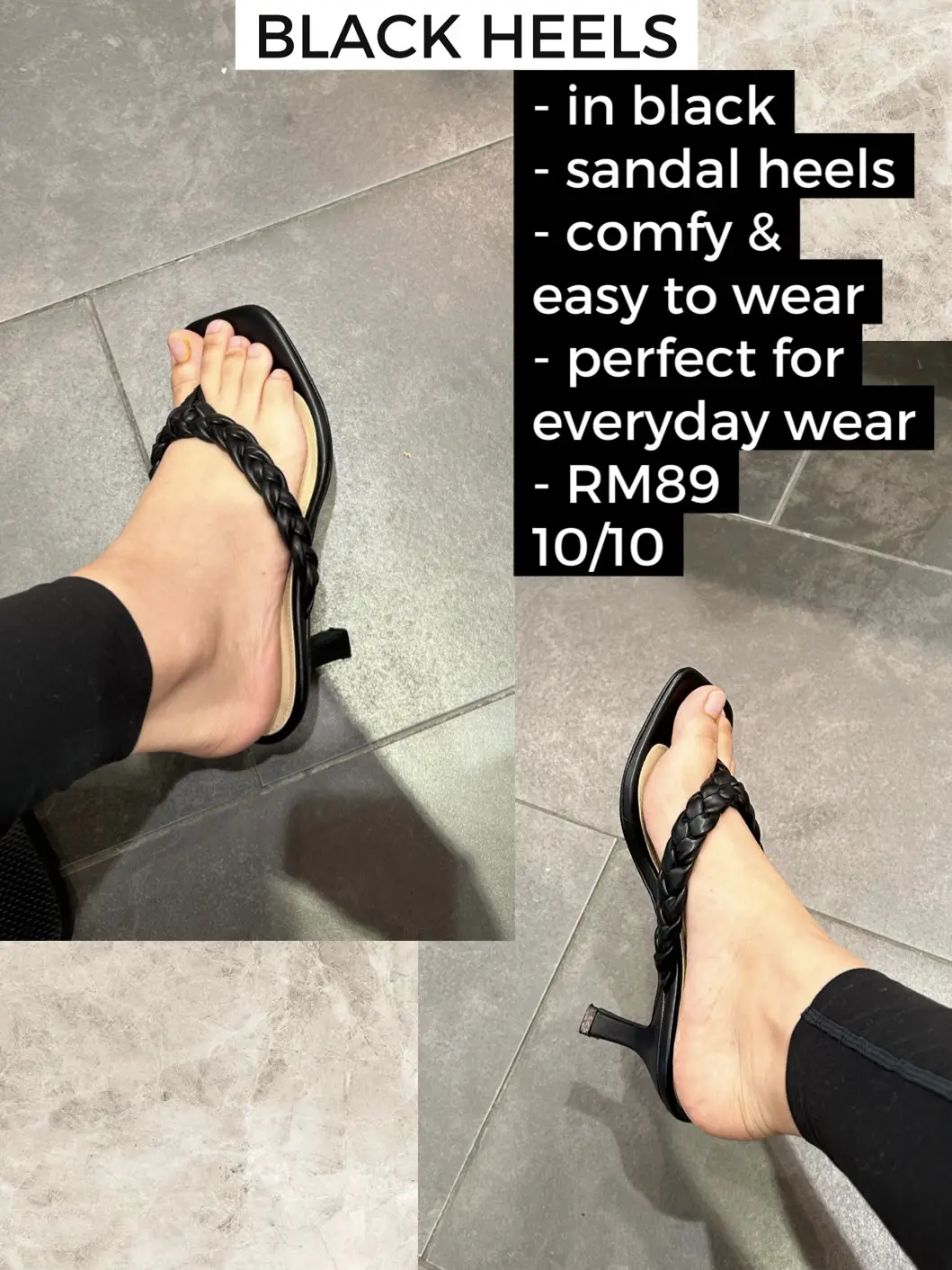 Affordable on sale black heels