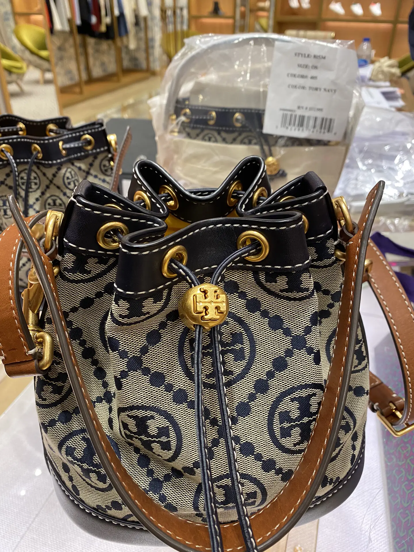 Floral Block T Small Bucket Bag by Tory Burch Accessories for $20