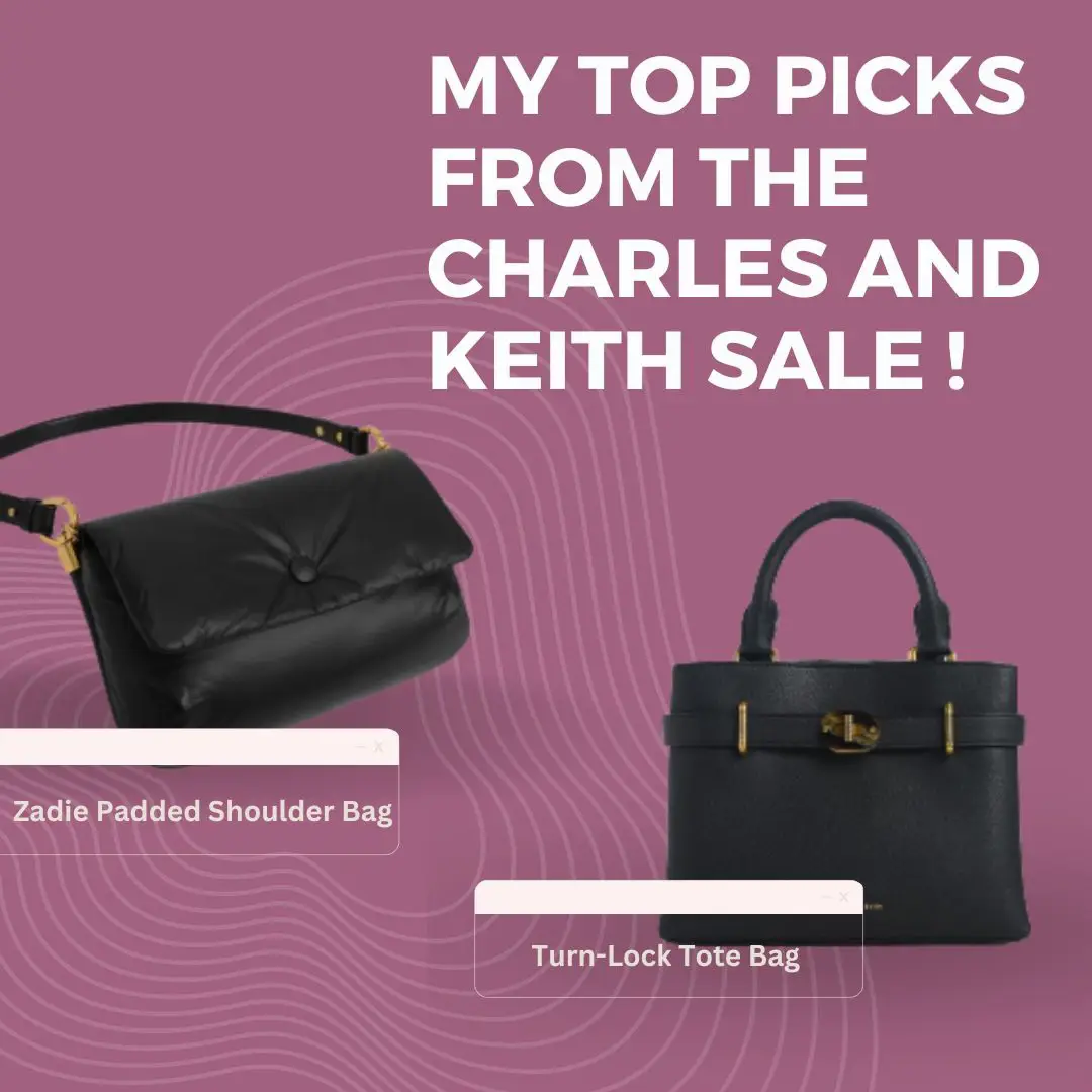 Charles and keith online turn lock tote bag