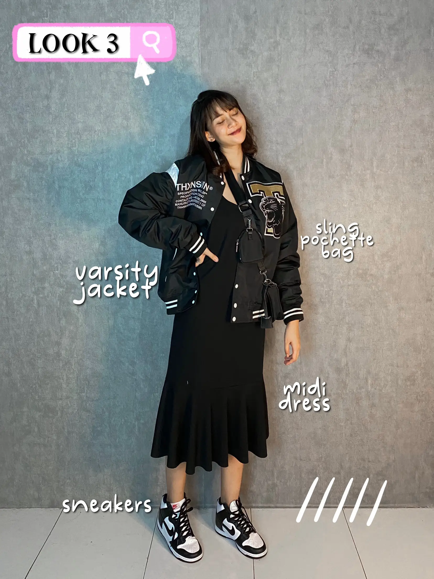 how I style my varsity jacket #outfitideas #varsityjacket #styleinspo