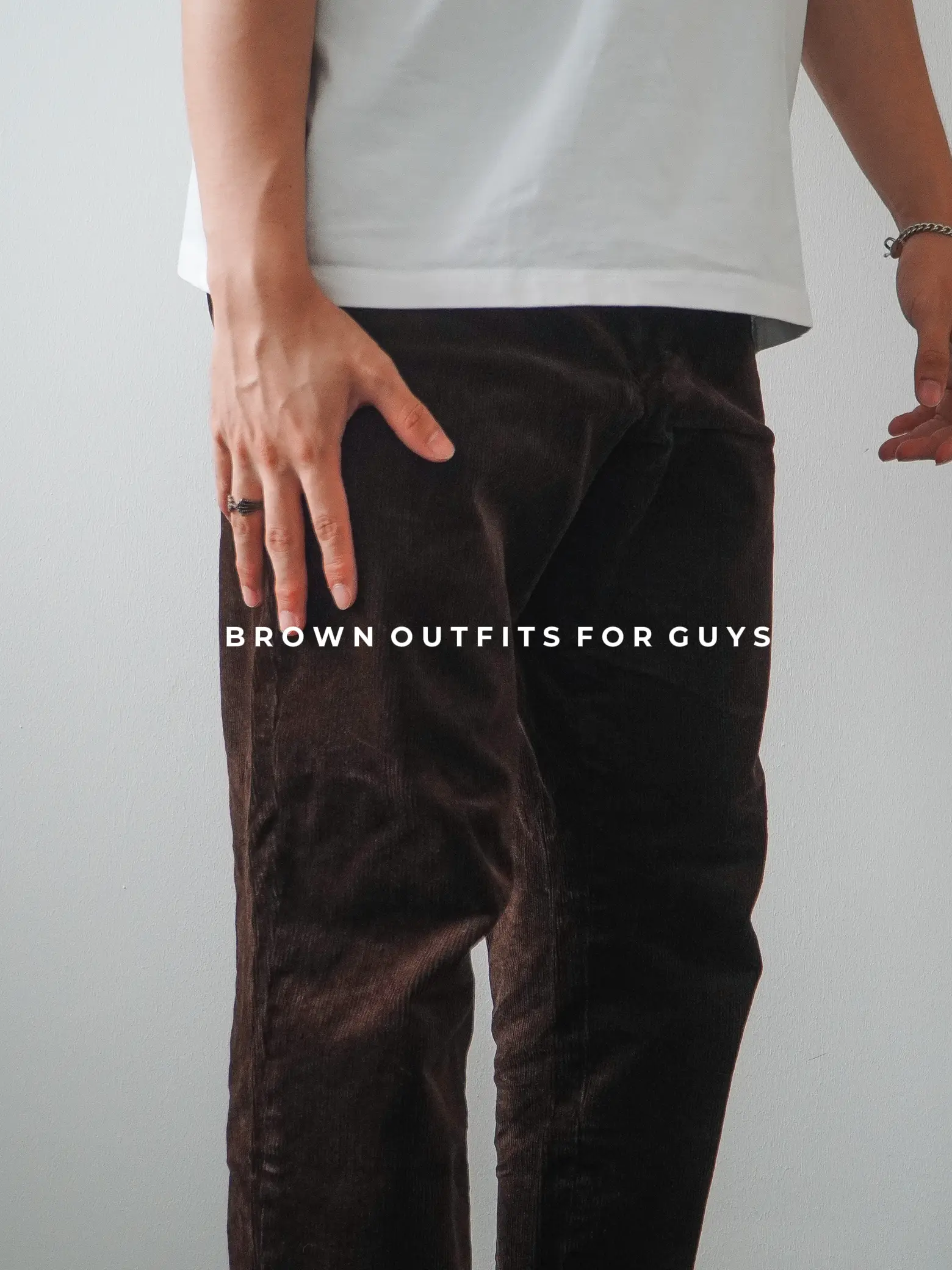 Fall Outfit Idea: Styling Brown Corduroy Pants - Add Textures to Spice up  your Fall Outfits with Cozy Knits and Corduroy Pants - 👕: @a