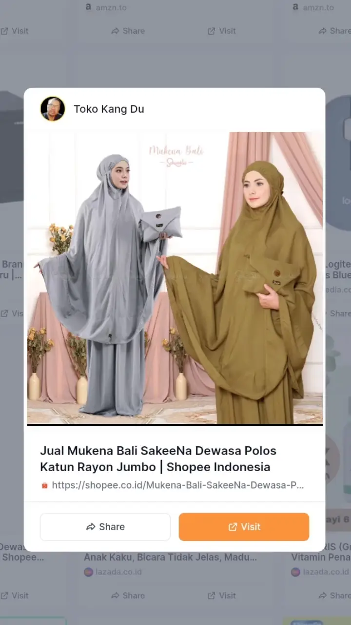 Jual Mukena Bali SakeeNa Dewas | Video dipublikasikan oleh Toko Kang Du |  Lemon8