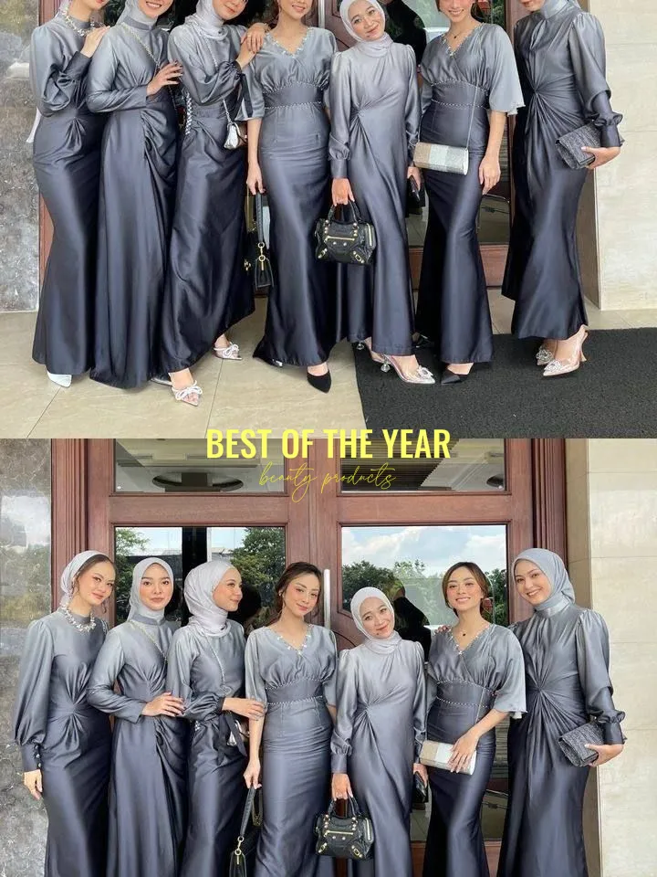 Contoh baju 2024 bridesmaid hijab