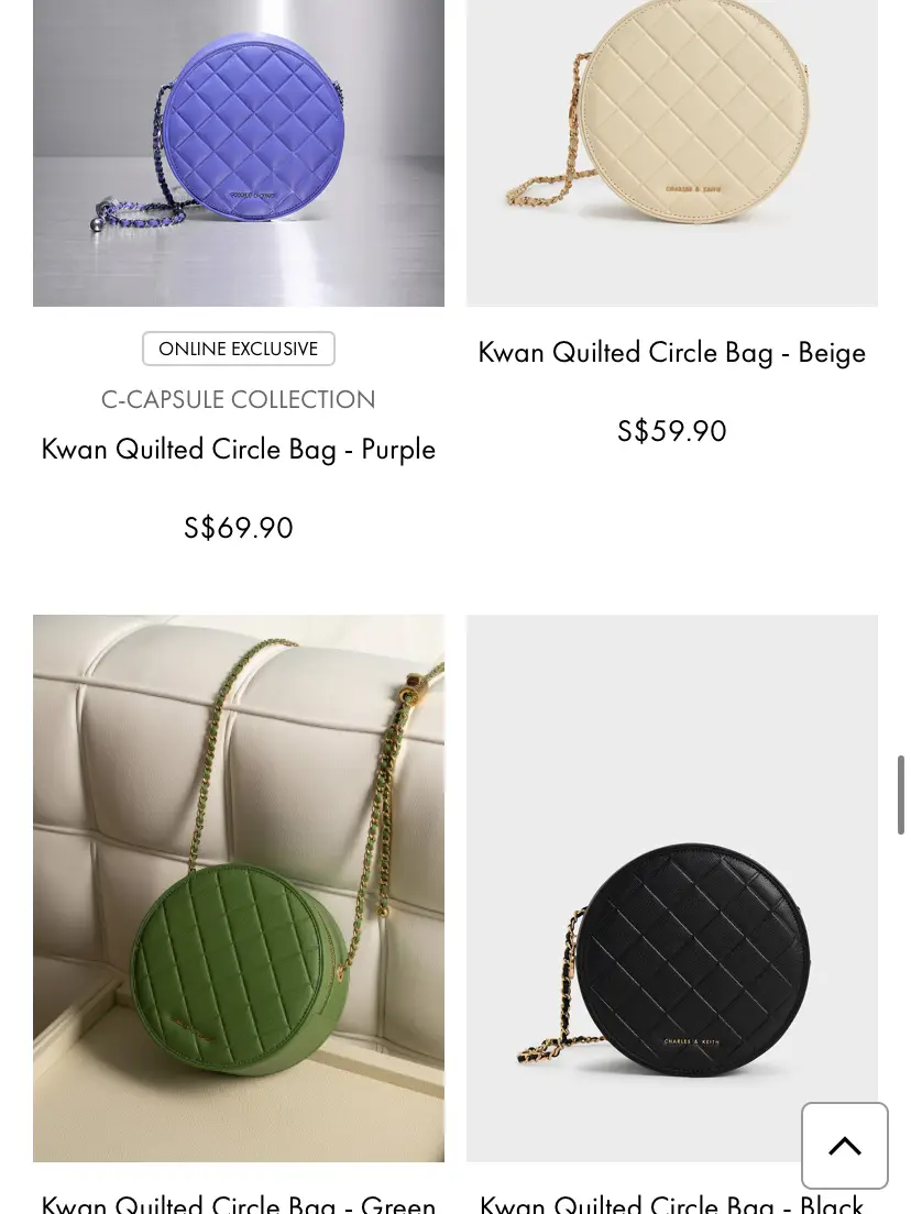 Purple Kwan Quilted Circle Bag - CHARLES & KEITH US