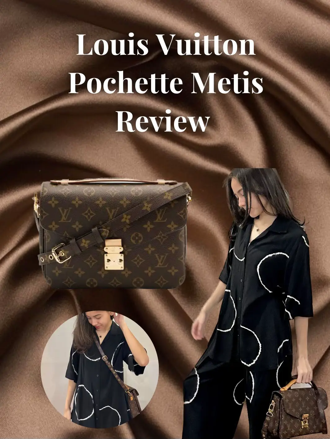 DHgate Louis Vuitton Style Pochette Metis East West Brown Monogram