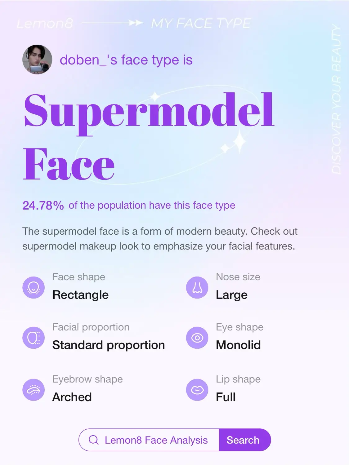 My Face Analysis Report แกลเลอรีที่โพสต์โดย Doben_ Lemon8
