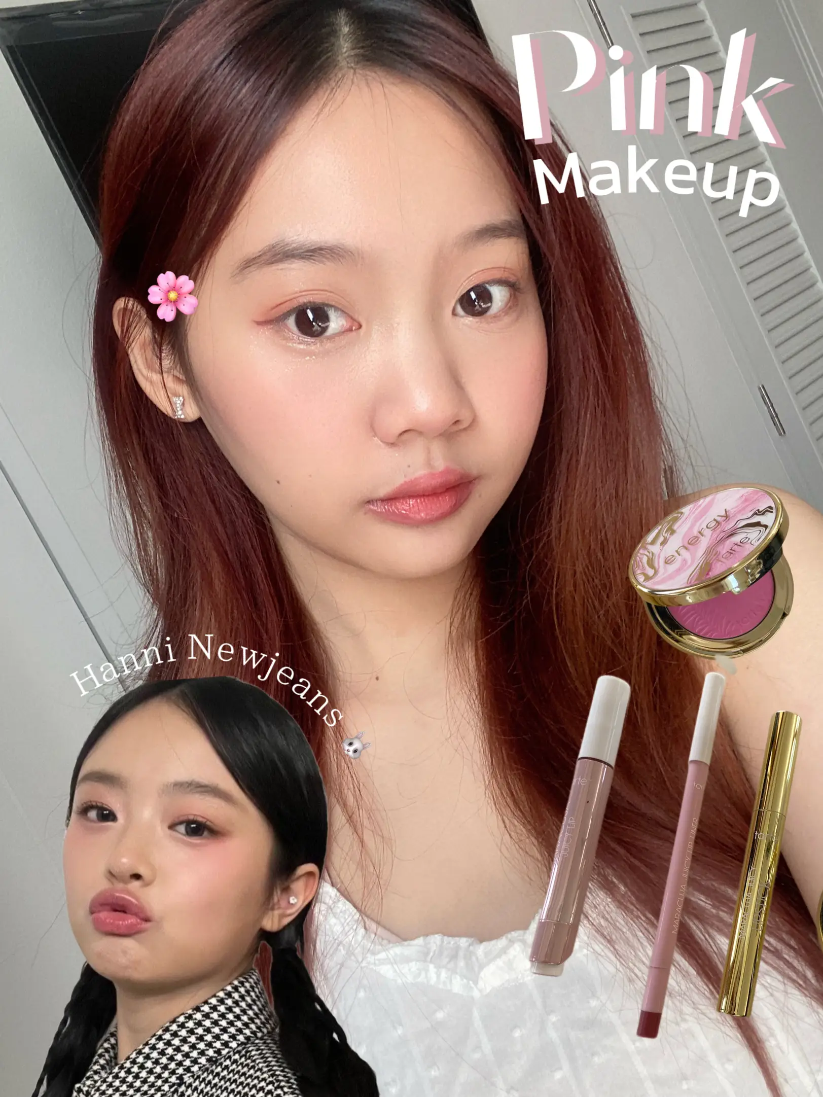 How to Make Up Pink Tone 🎀 # Inspired by Hanni Newjeans🐰 | Gallery posted  by Bamsu ♡ | Lemon8