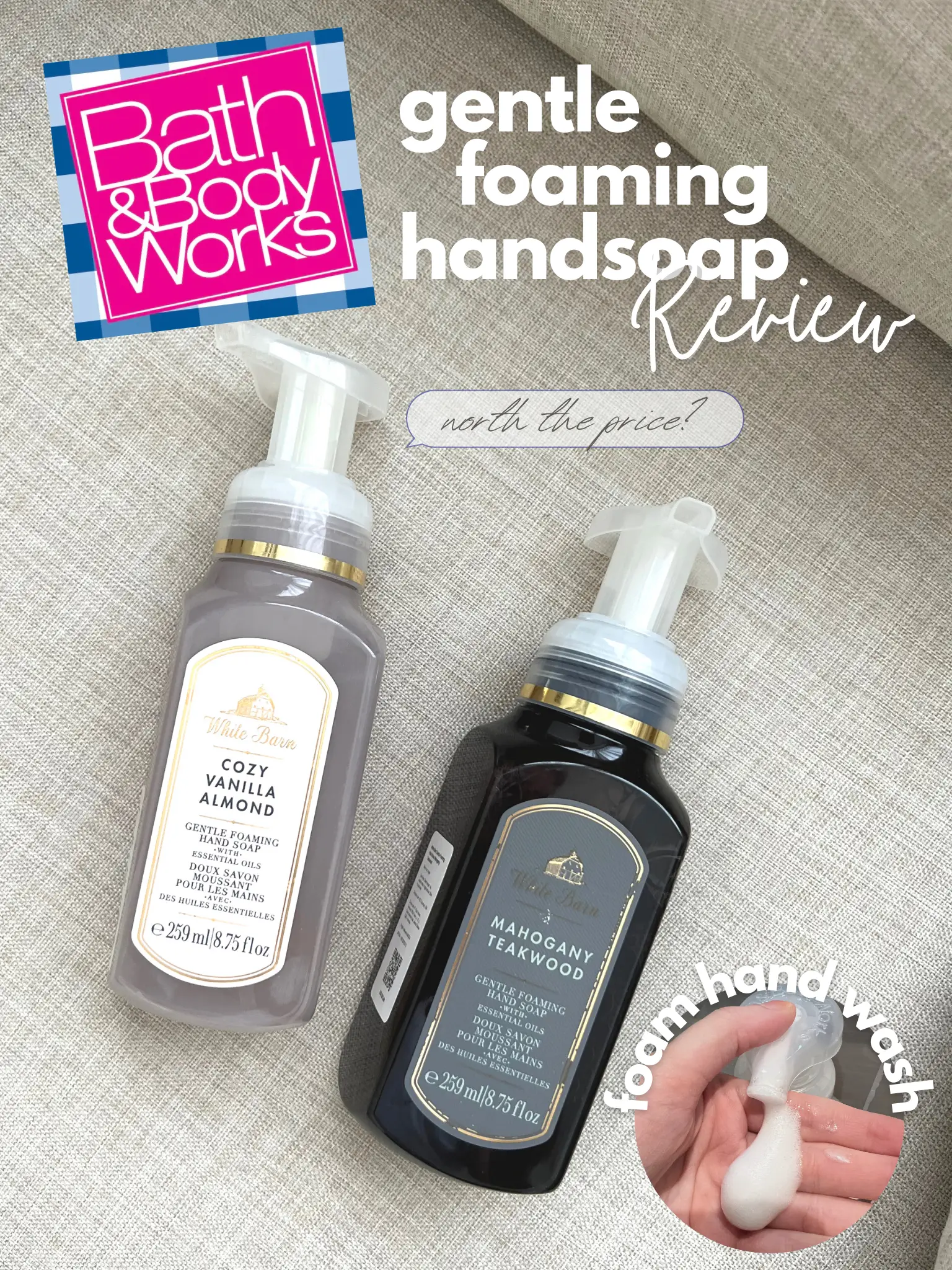 Bath & Body Works Gentle Foaming Hand Soap Cozy Vanilla Almond