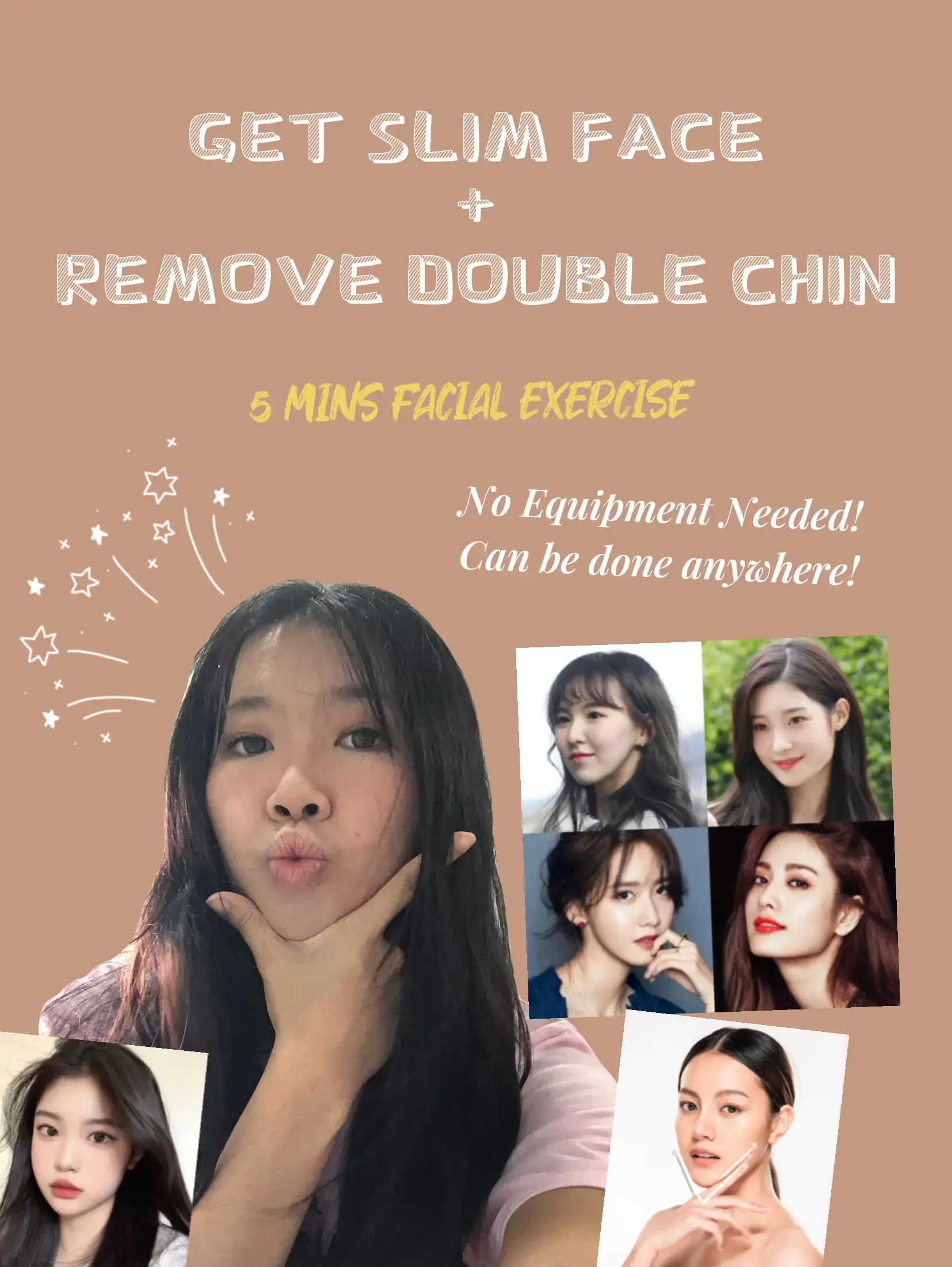 SLIM FACE EXERCISE  Reduce Chubby Cheeks, Double Chin, Get Sharp