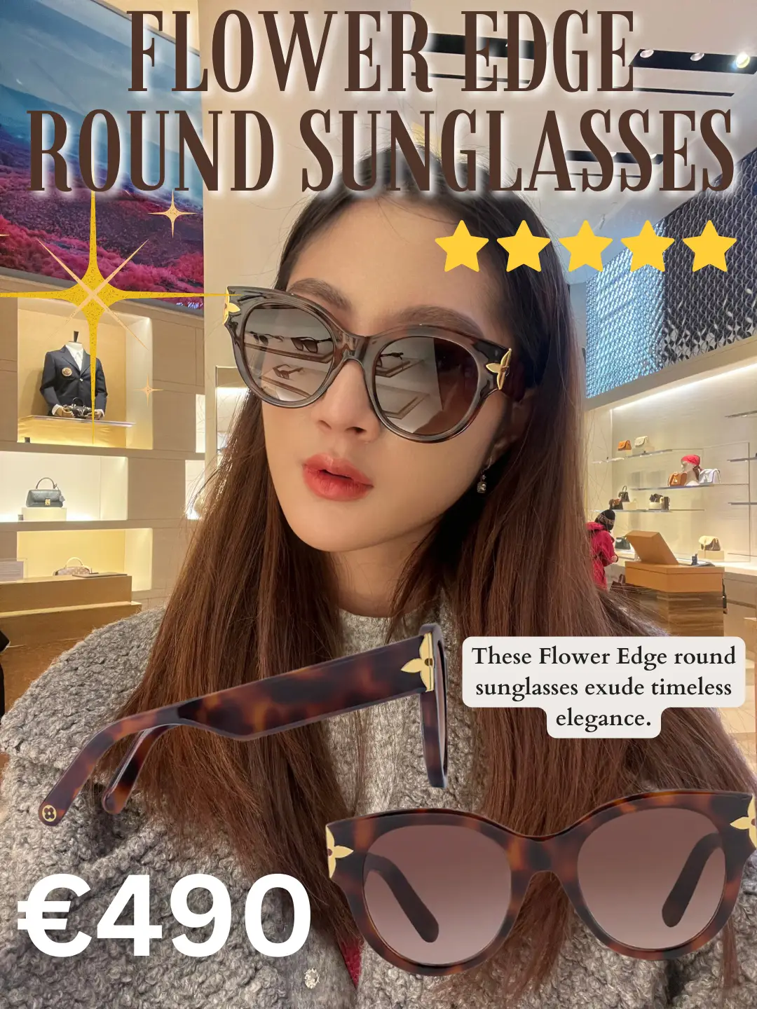 Louis Vuitton Flower Edge Round Sunglasses