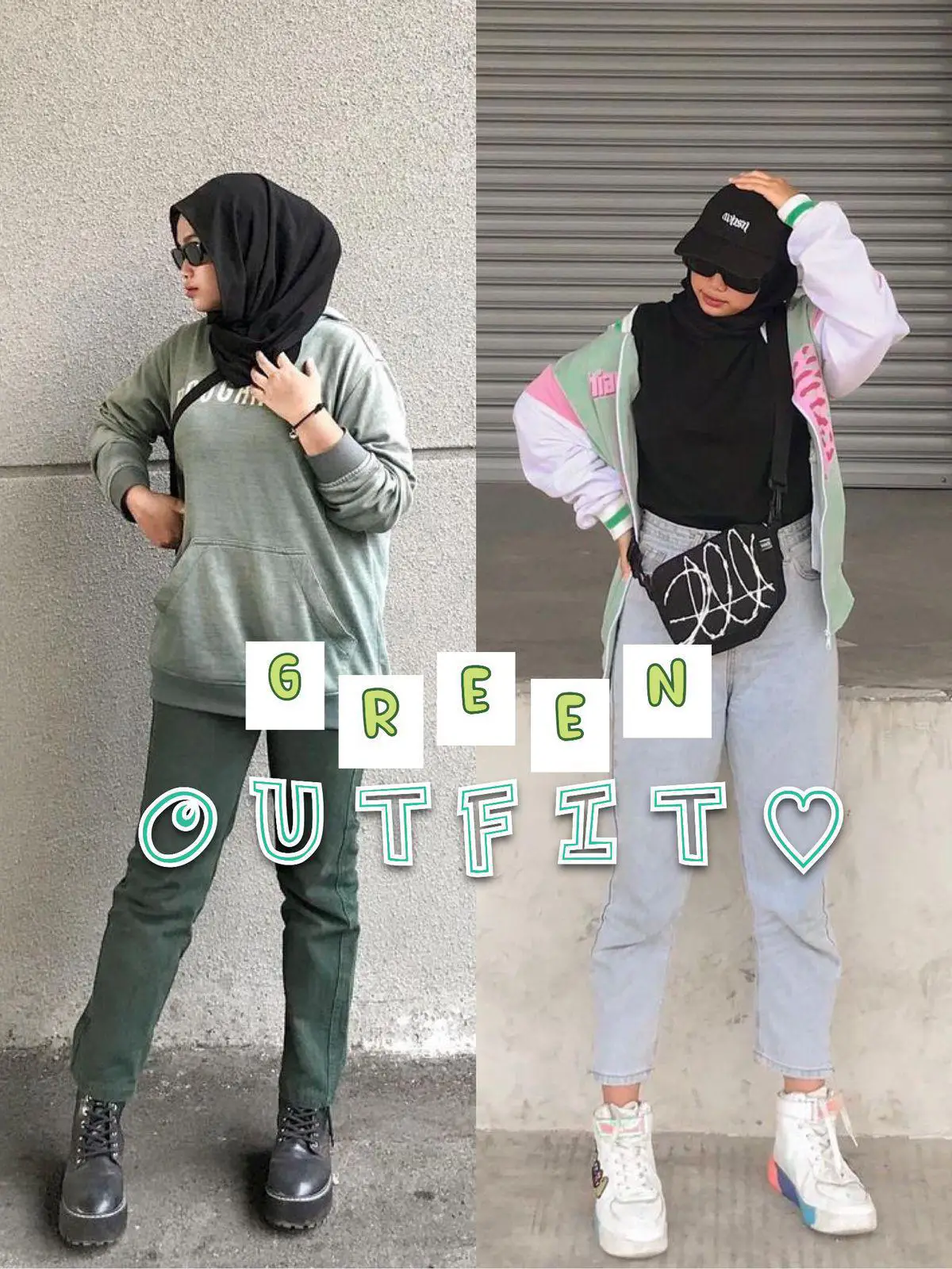 INSPIRASI OUTFIT HIJAU✨🍐💚👍🏻🌞 | Gallery posted by dilaaa | Lemon8