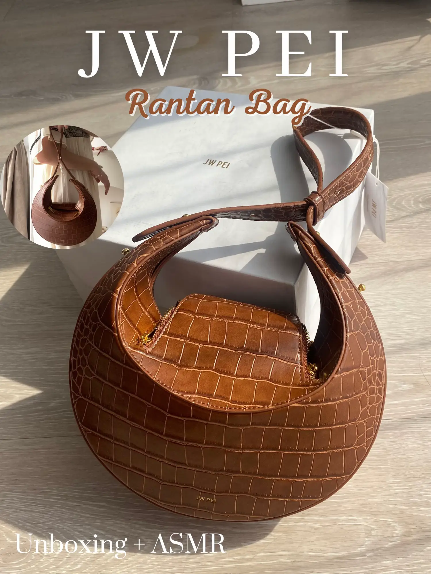 JW PEI Rantan Bag (Brown Croc), Brand new. Comes