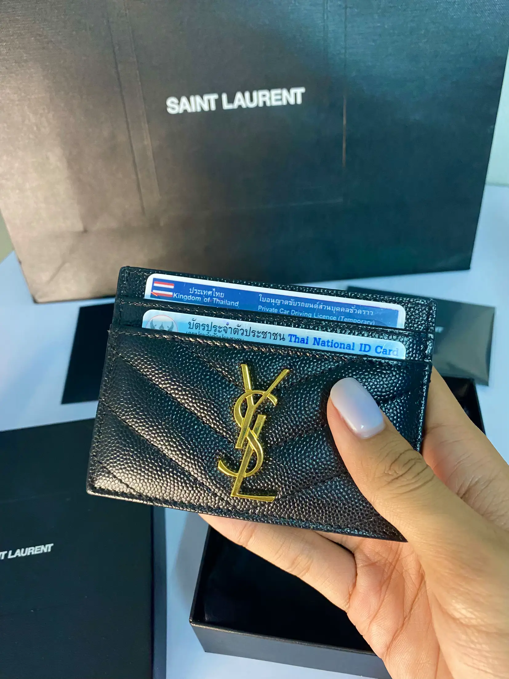 Ysl blue card discount holder