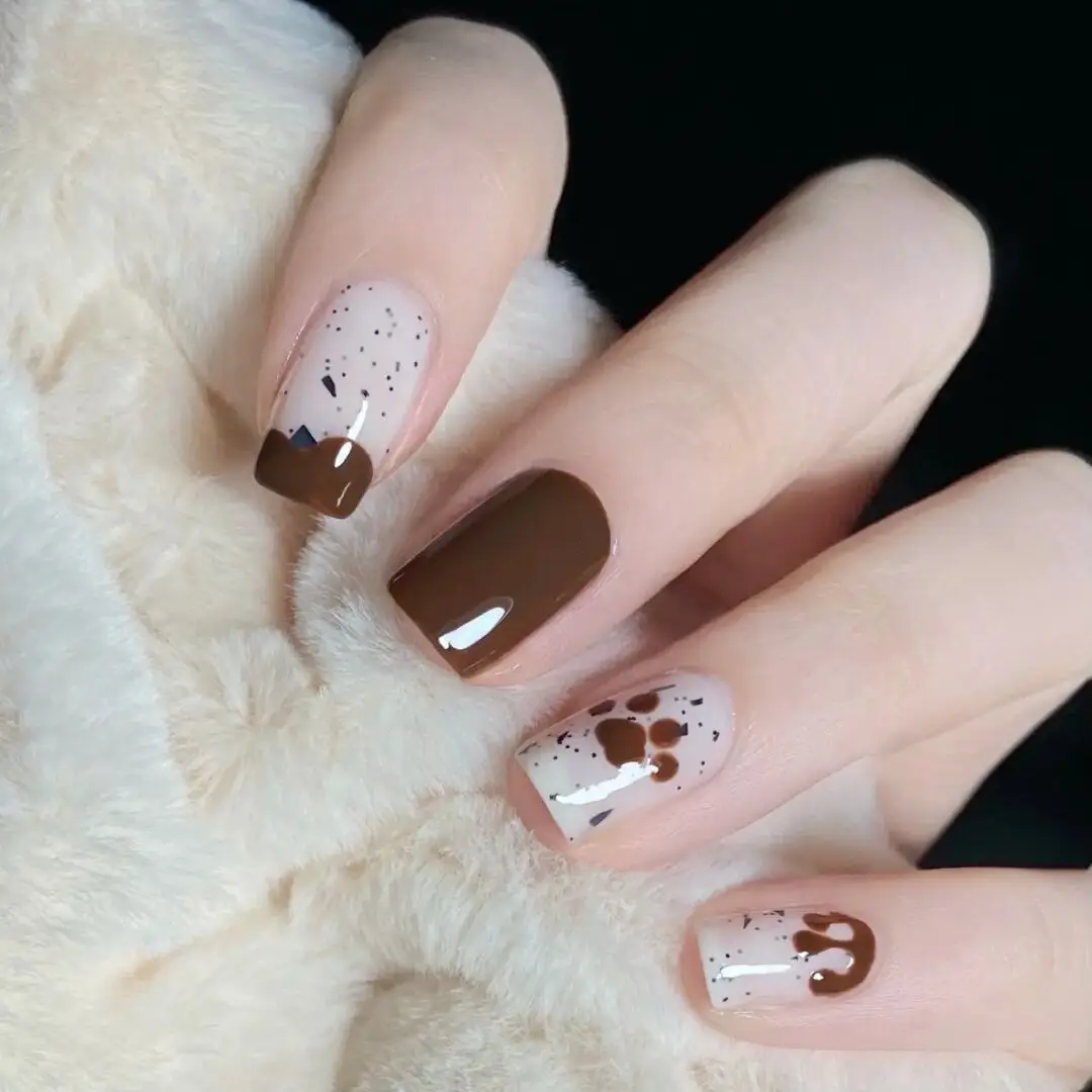 🧇Cocoa and Cookies and Cream Nail Art, Gallery posted by hiHedda