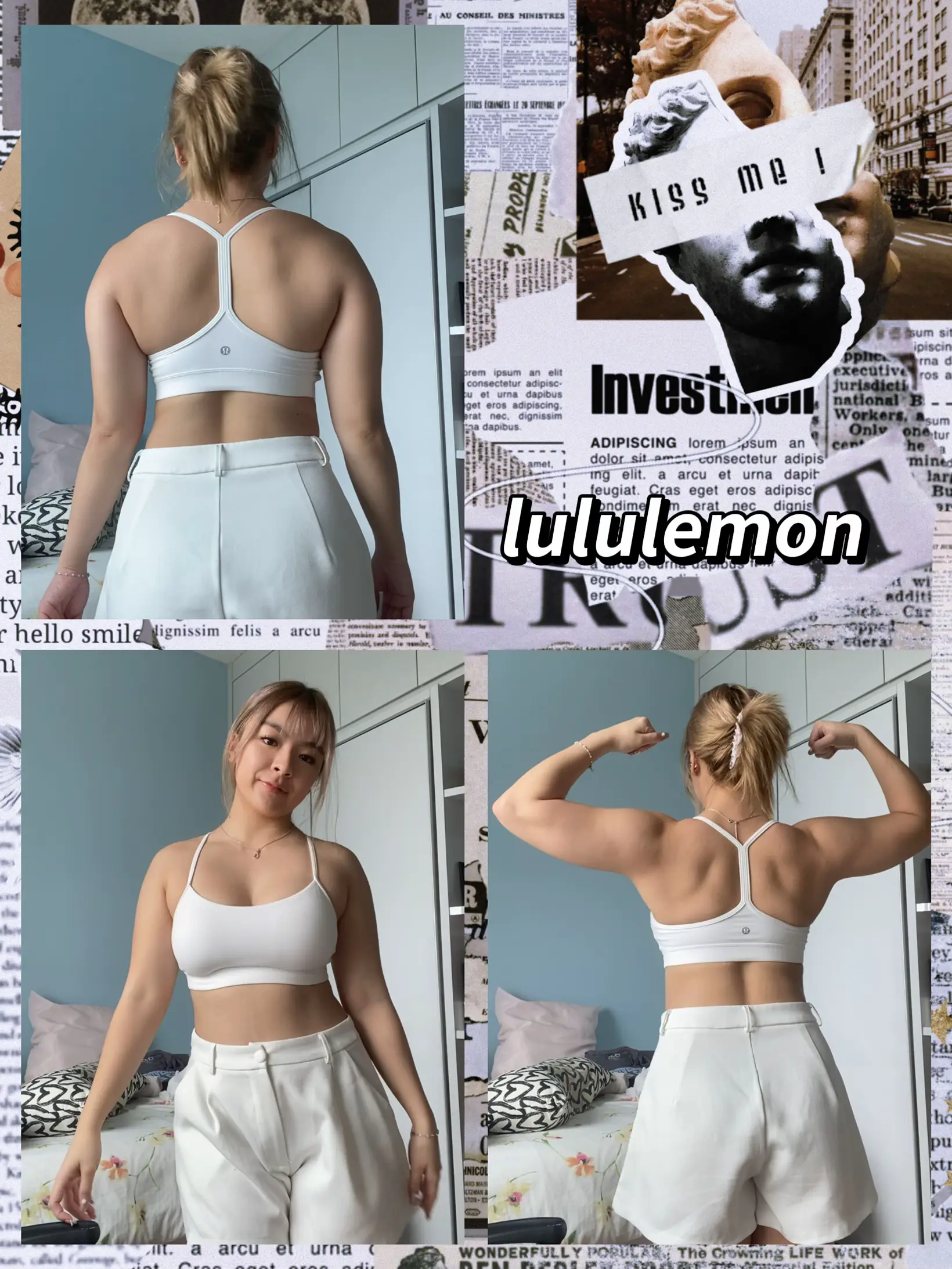 a better & cheaper dupe for the lululemon Y bra 👀🤍