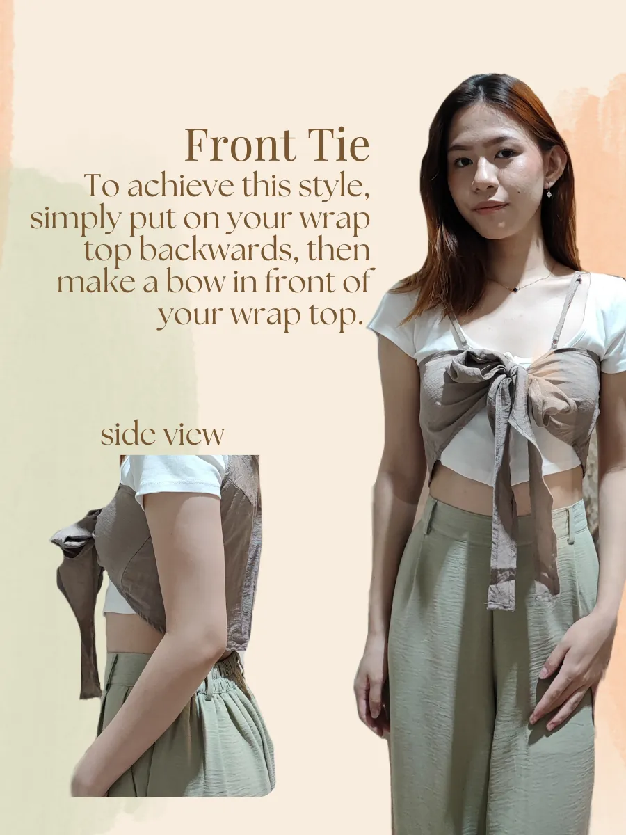 3 Easy Ways to Tie a Wrap Top 🎀✨