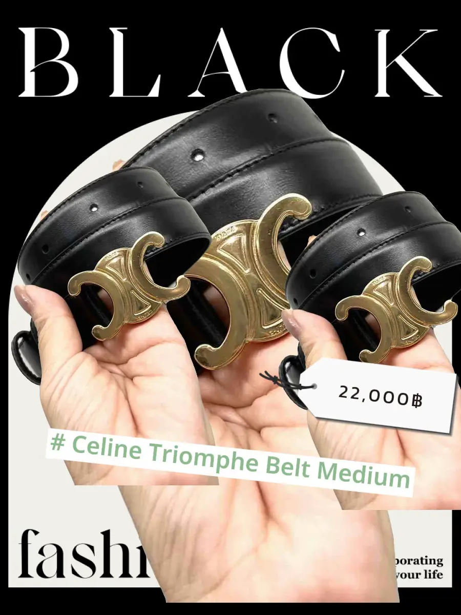 Celine Triomphe Belts Review: Black & Tan, Sizes, Try On 