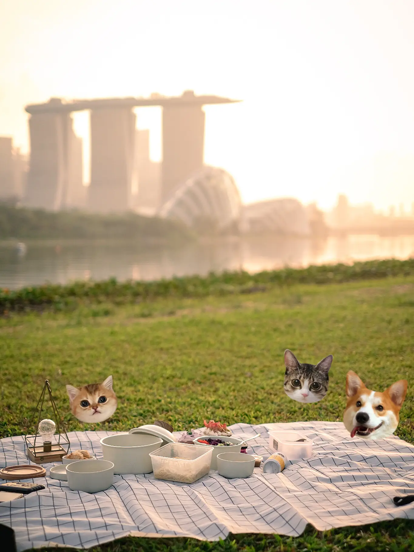 🇸🇬 SG Picnic Series: Marina Barrage sunset 🌅🥗🍝  🌃 | Caleb's