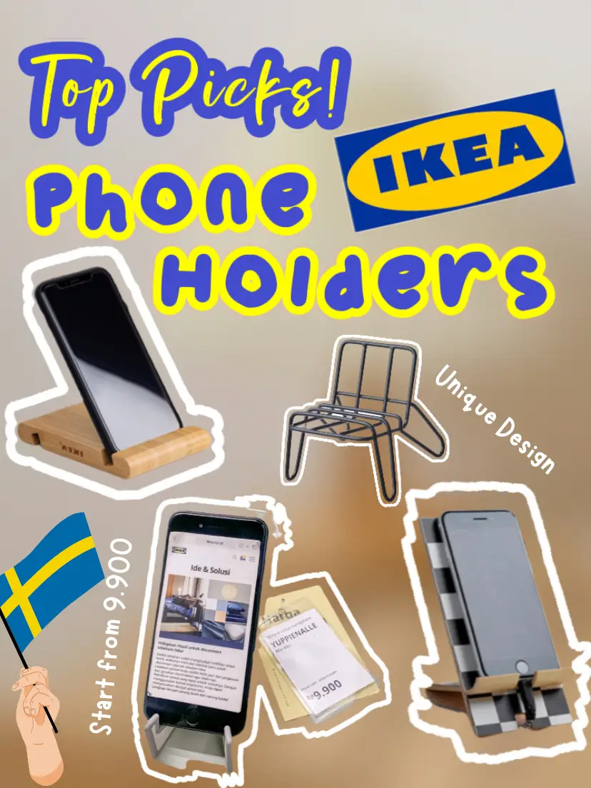 KRUBBET Holder for mobile phone, black - IKEA