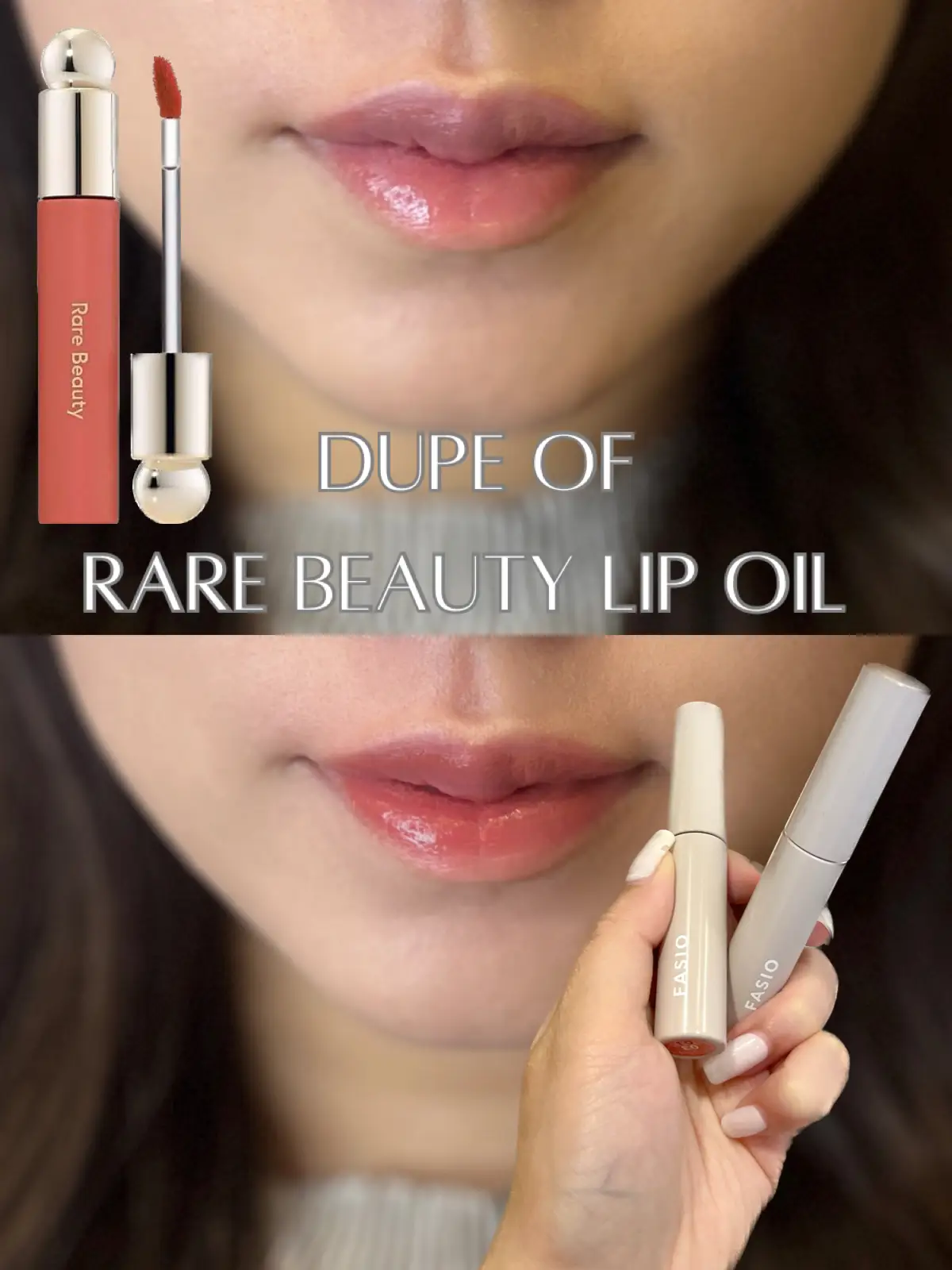 DUPE Rare Beauty Lip Oil ตัวหายาก จนมาเจออันที่เหมือน แกลเลอรีที่