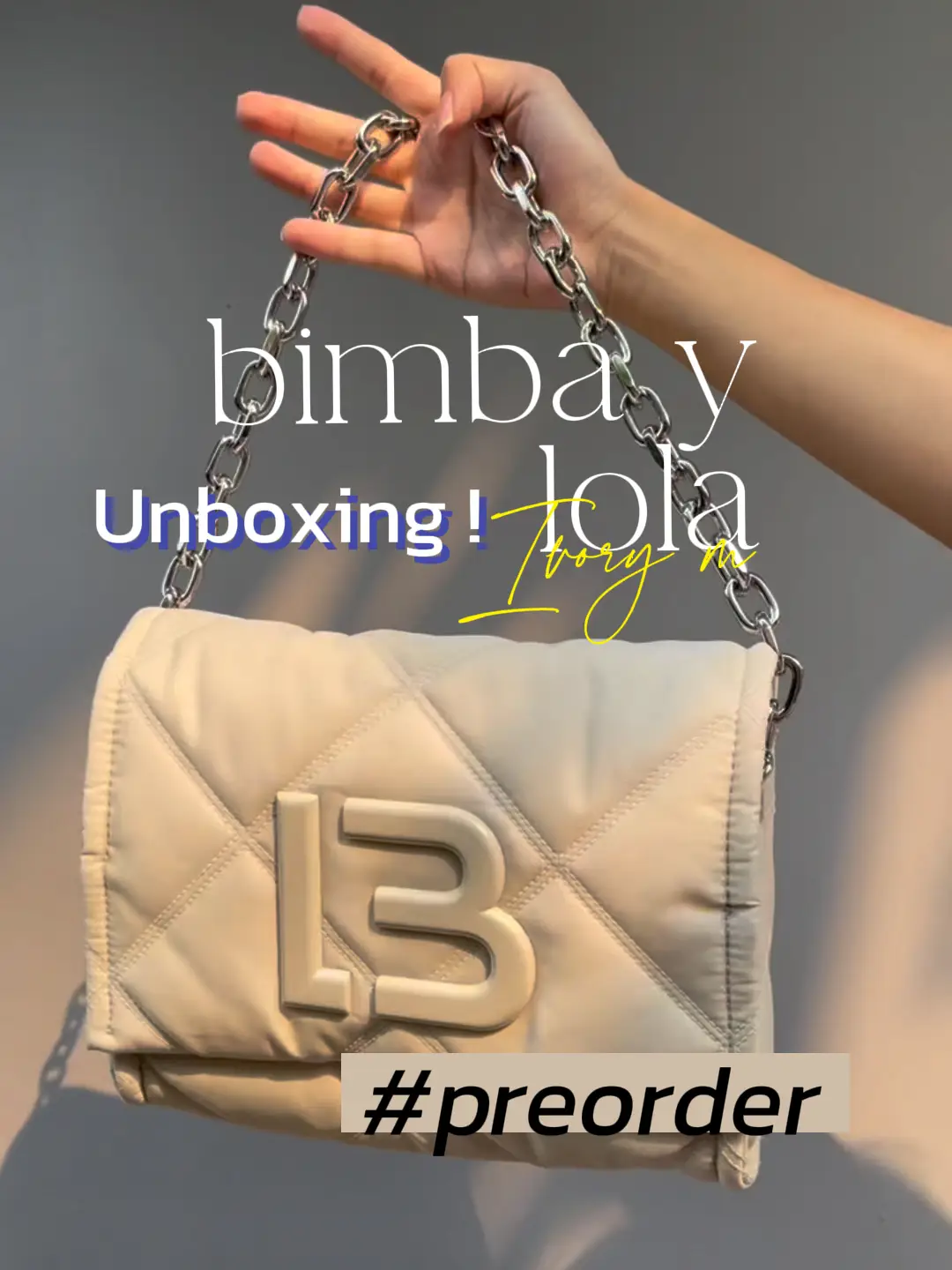 bimba y lola nylon shopper bag ivory I review I unboxing