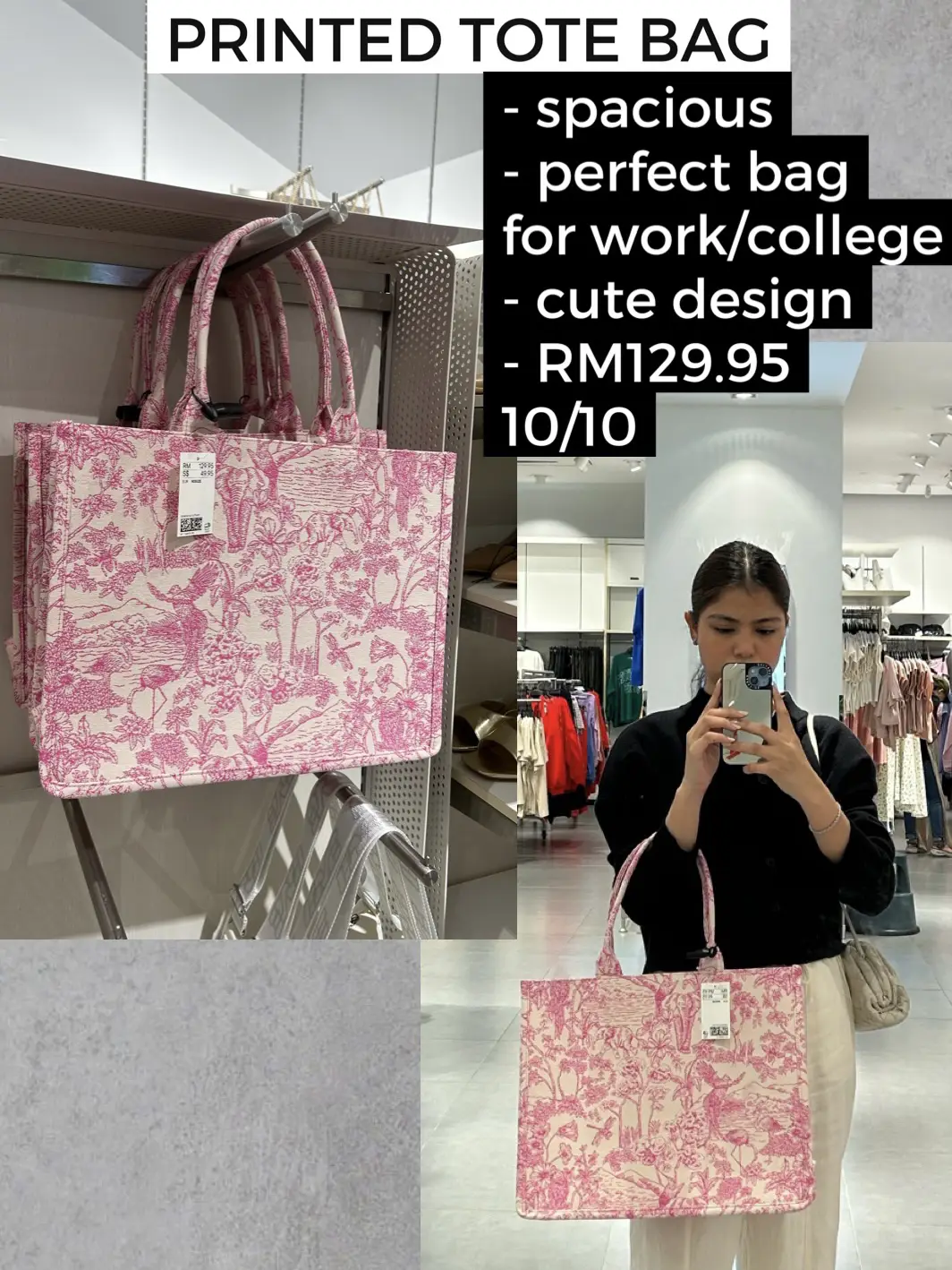 CUTE COLLEGE TOTE BAG FROM H&M YOU MUST HAVE, Gallery posted by Faznadia