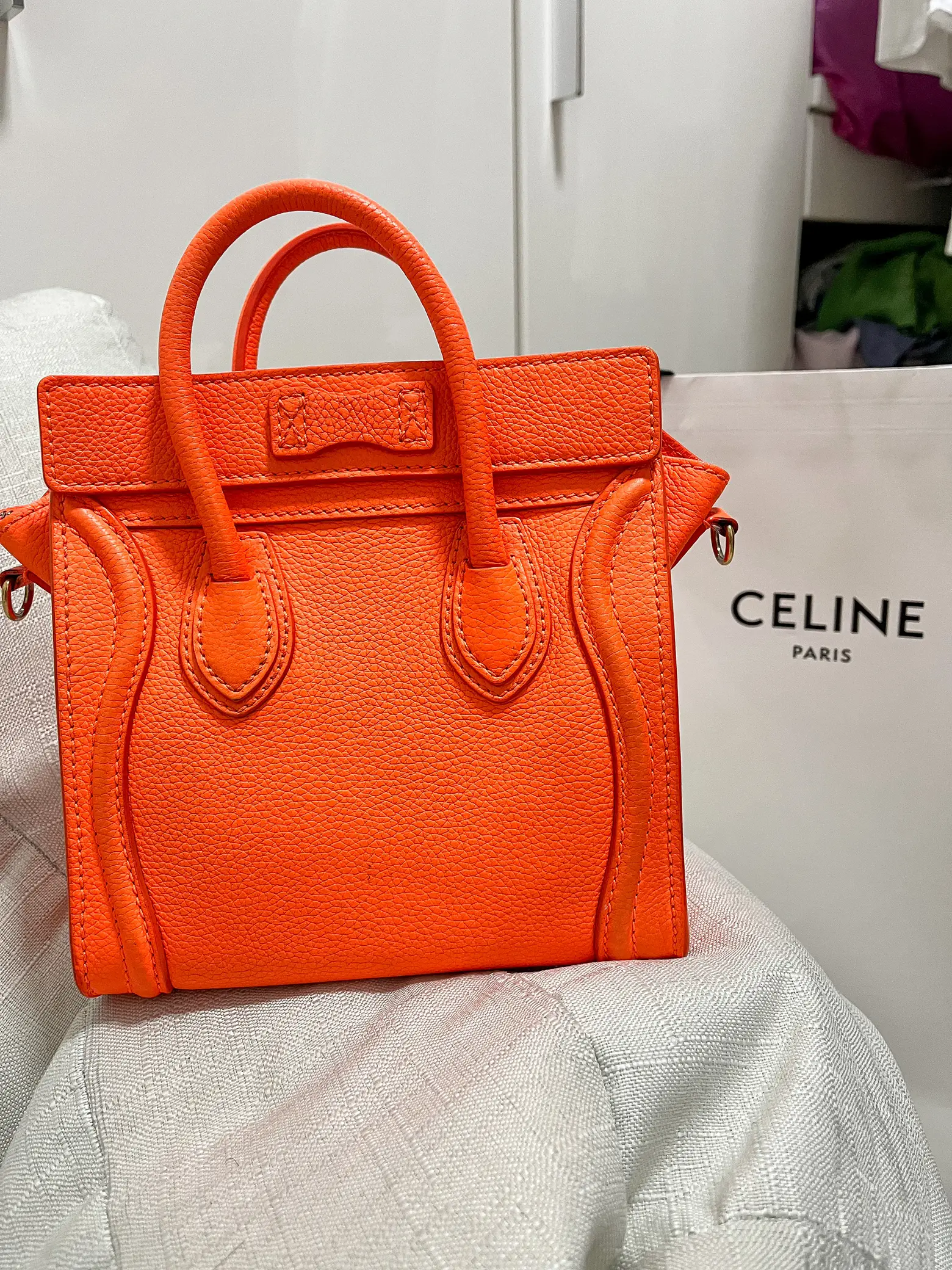 Celine nano outlet orange