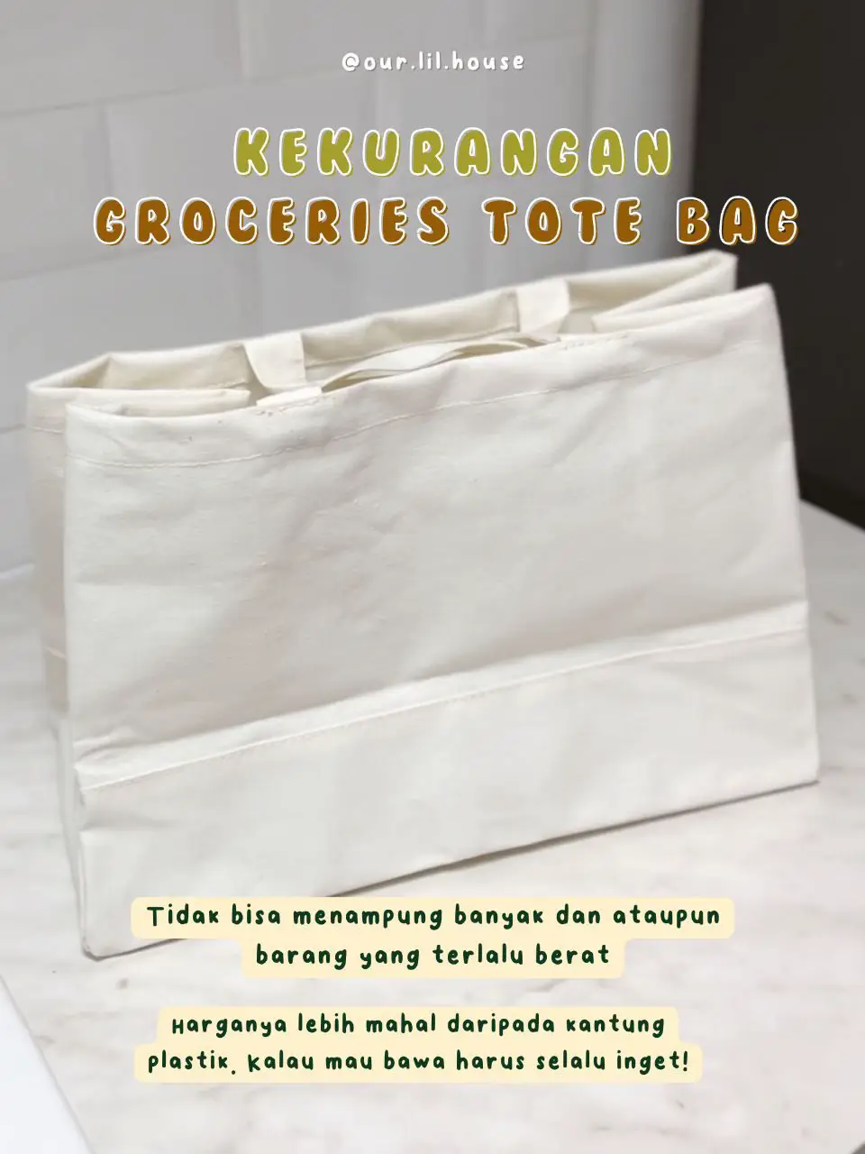 GROCERIES TOTE BAG BIAR ECO FRIENDLY Galeri diposting oleh