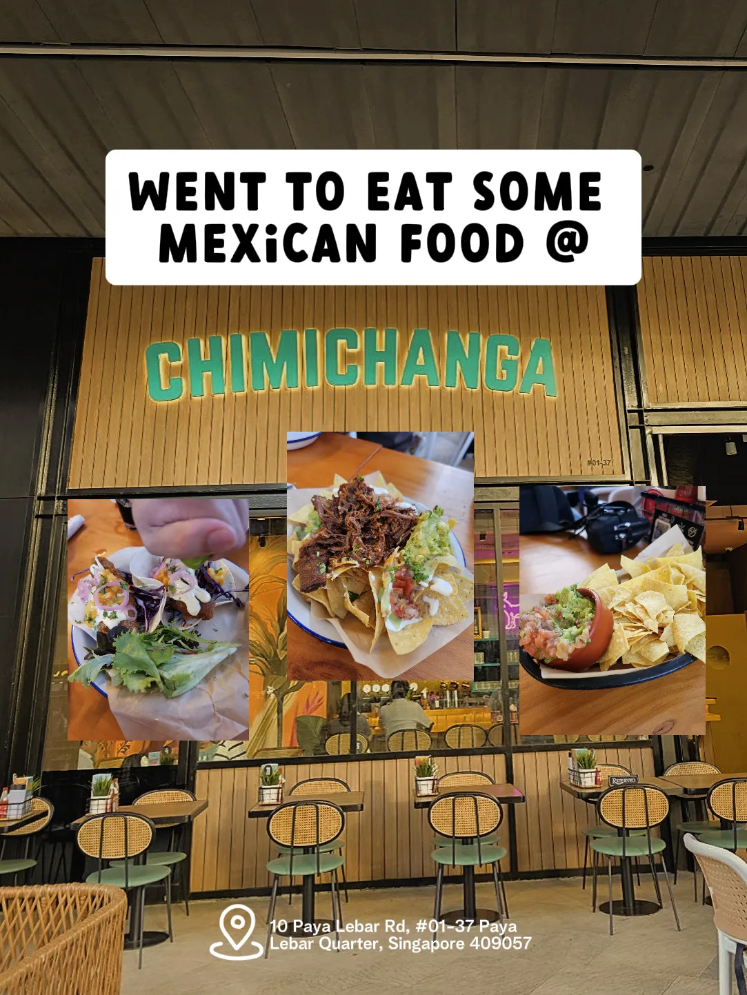 Menu and prices at Chimichanga - Little India, Singapore
