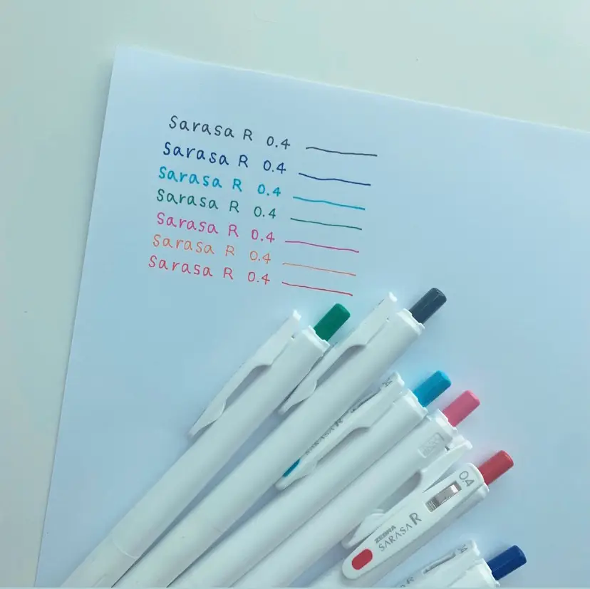 Zebra Sarasa R Gel Pen - 0.4 mm - 7 Color Set