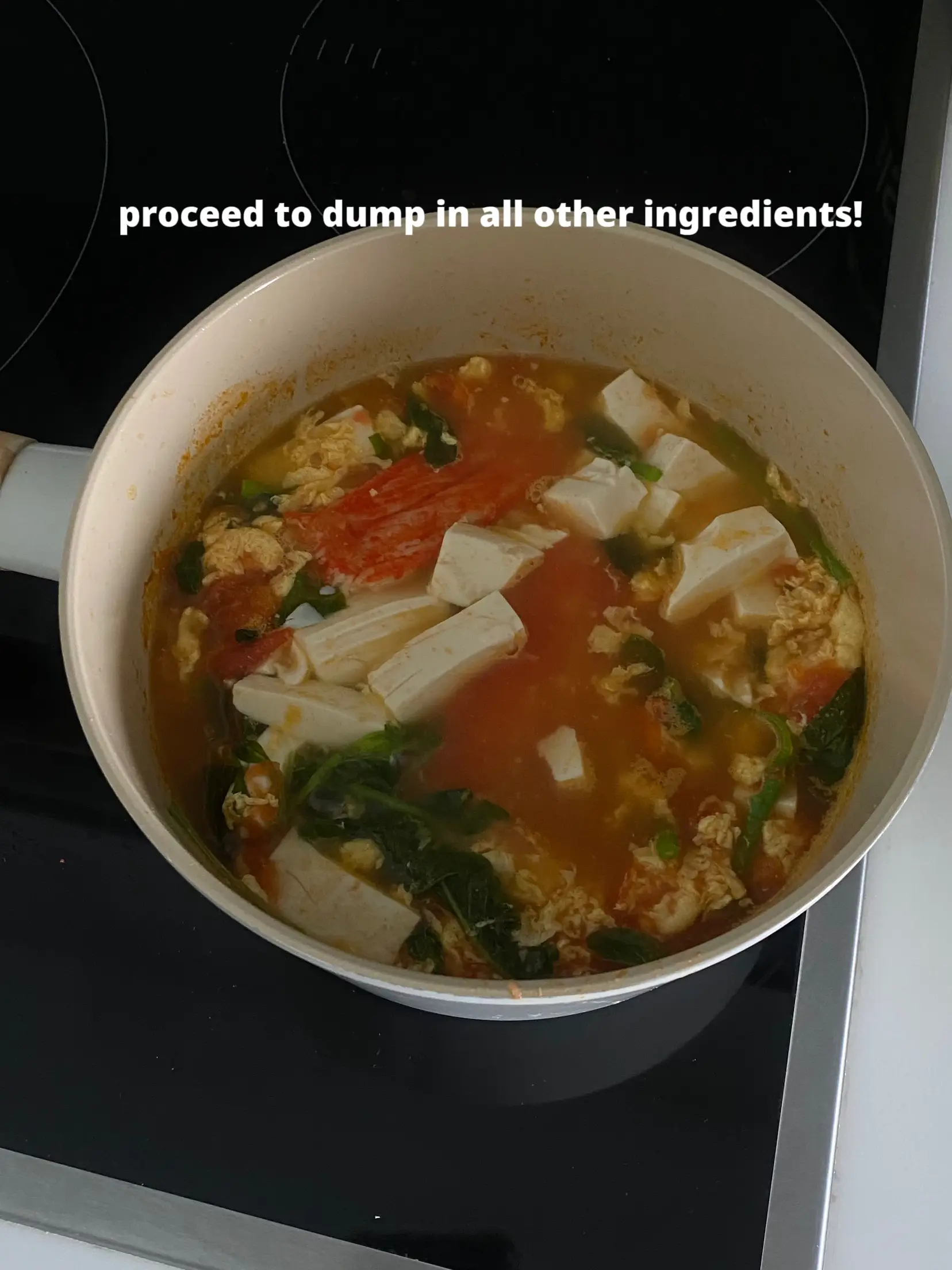 Easy recipe Tomato Spinach Egg Drop soup! 🍜 แกลเลอรีที่โพสต์โดย