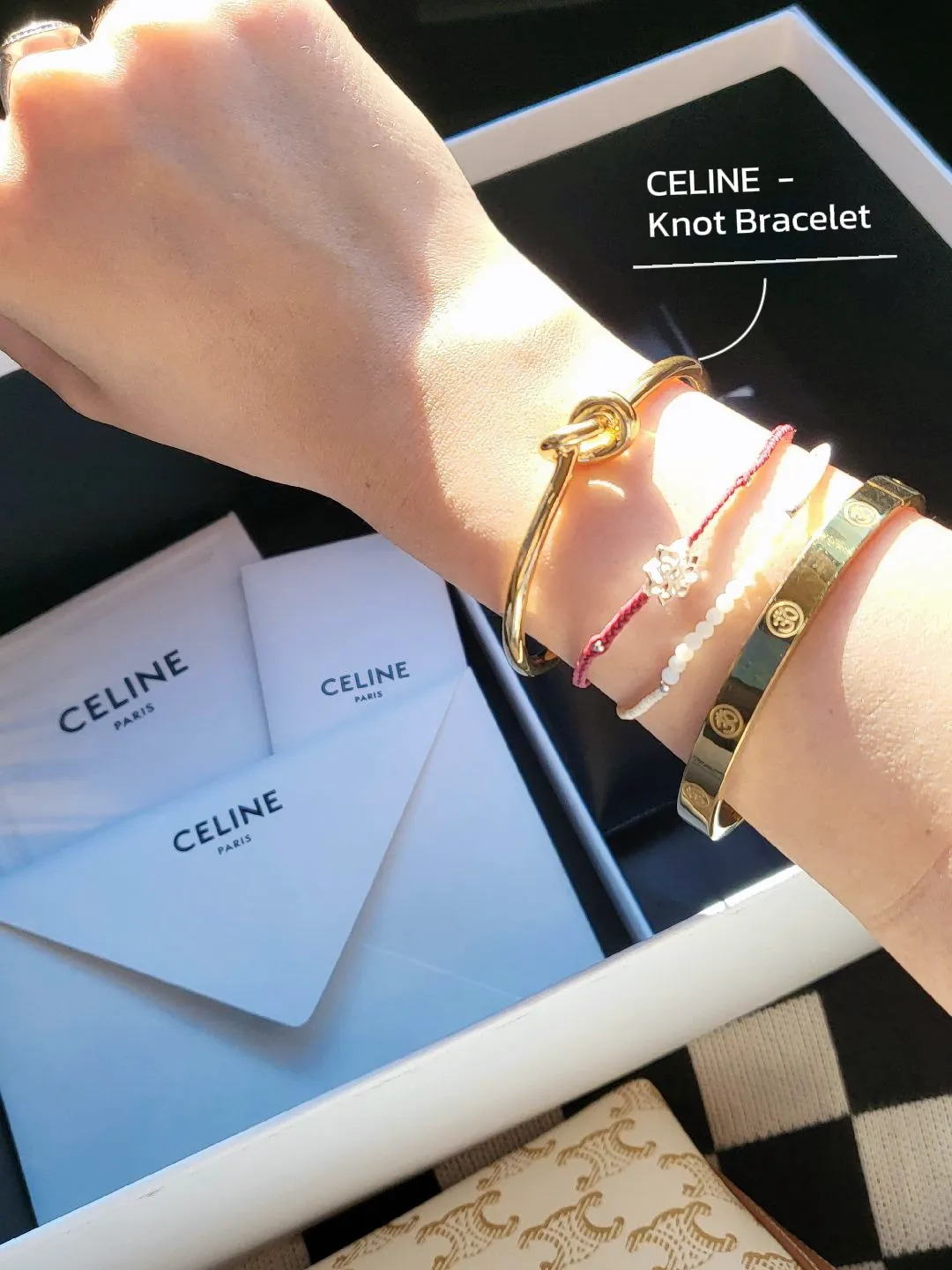 Gold knot bracelet celine best sale