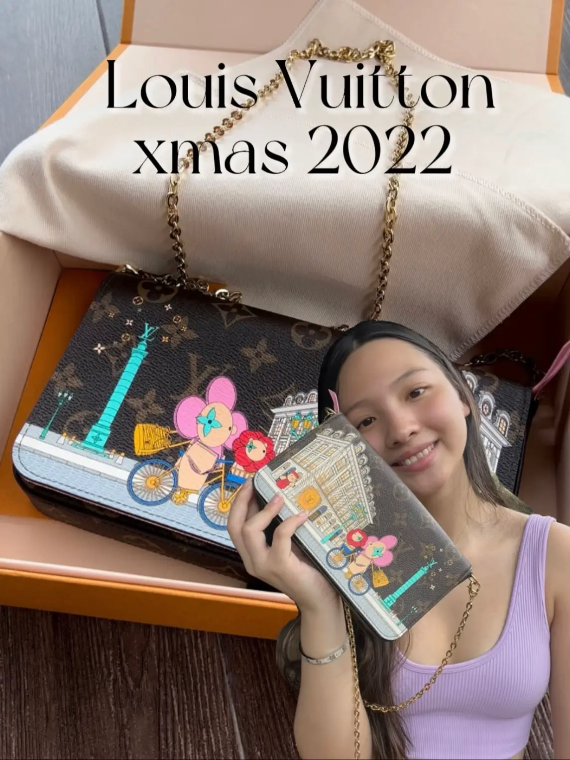🎄 unbox LV's xmas bag with me!  Video published by gisele rei