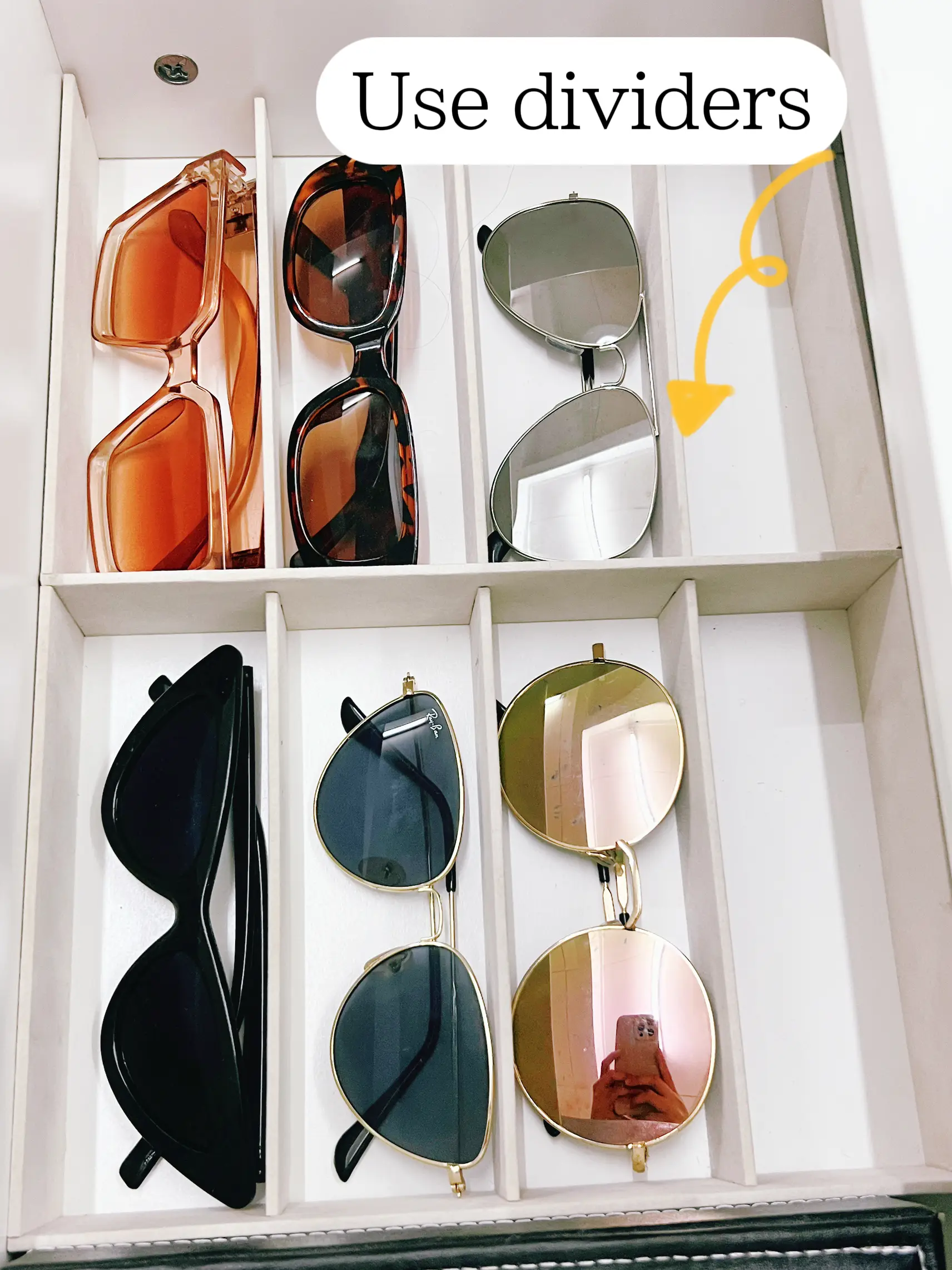 How to cheap organize sunglasses