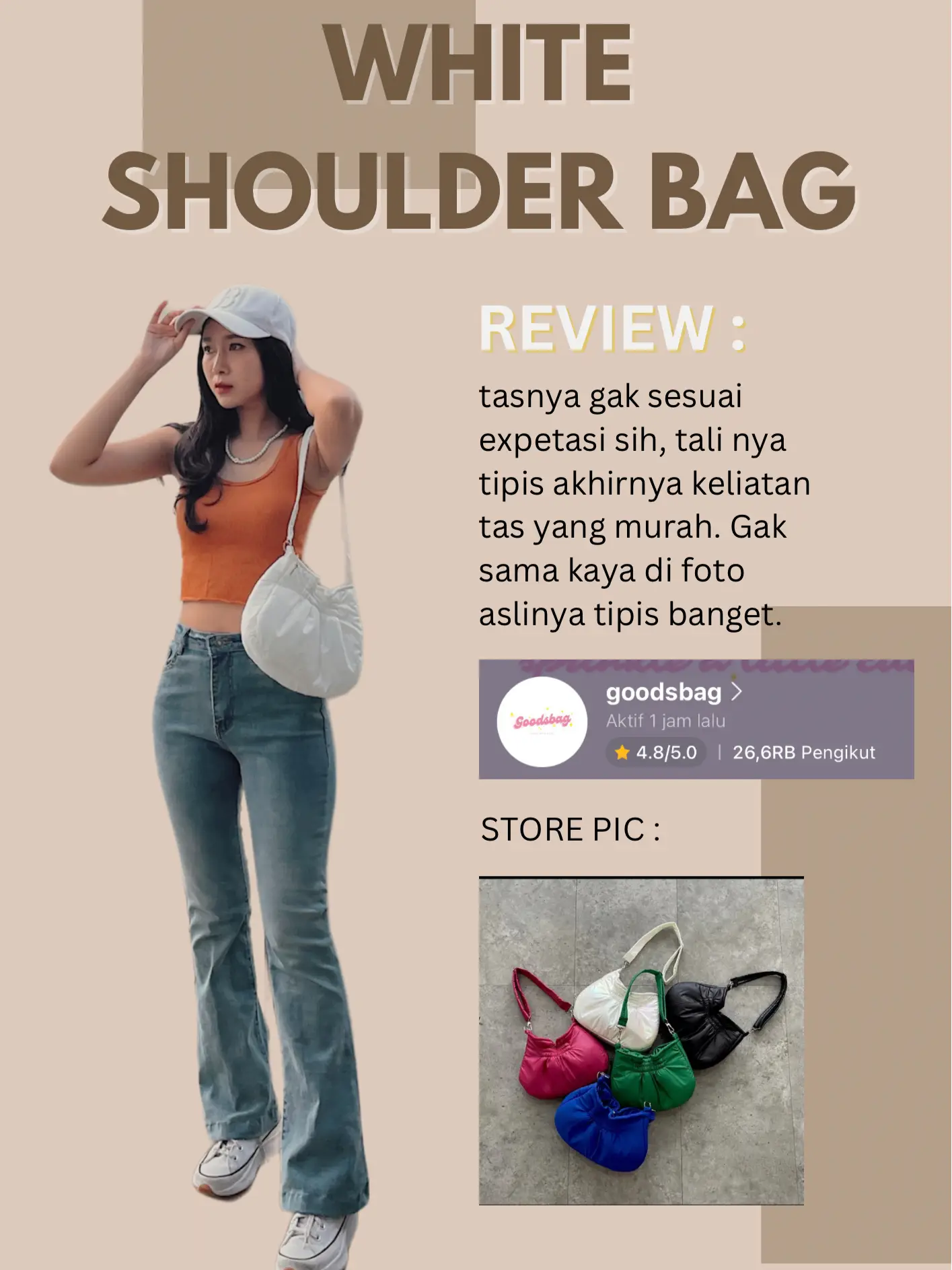 ON SHOPEE VS ON ME (local brand bags)