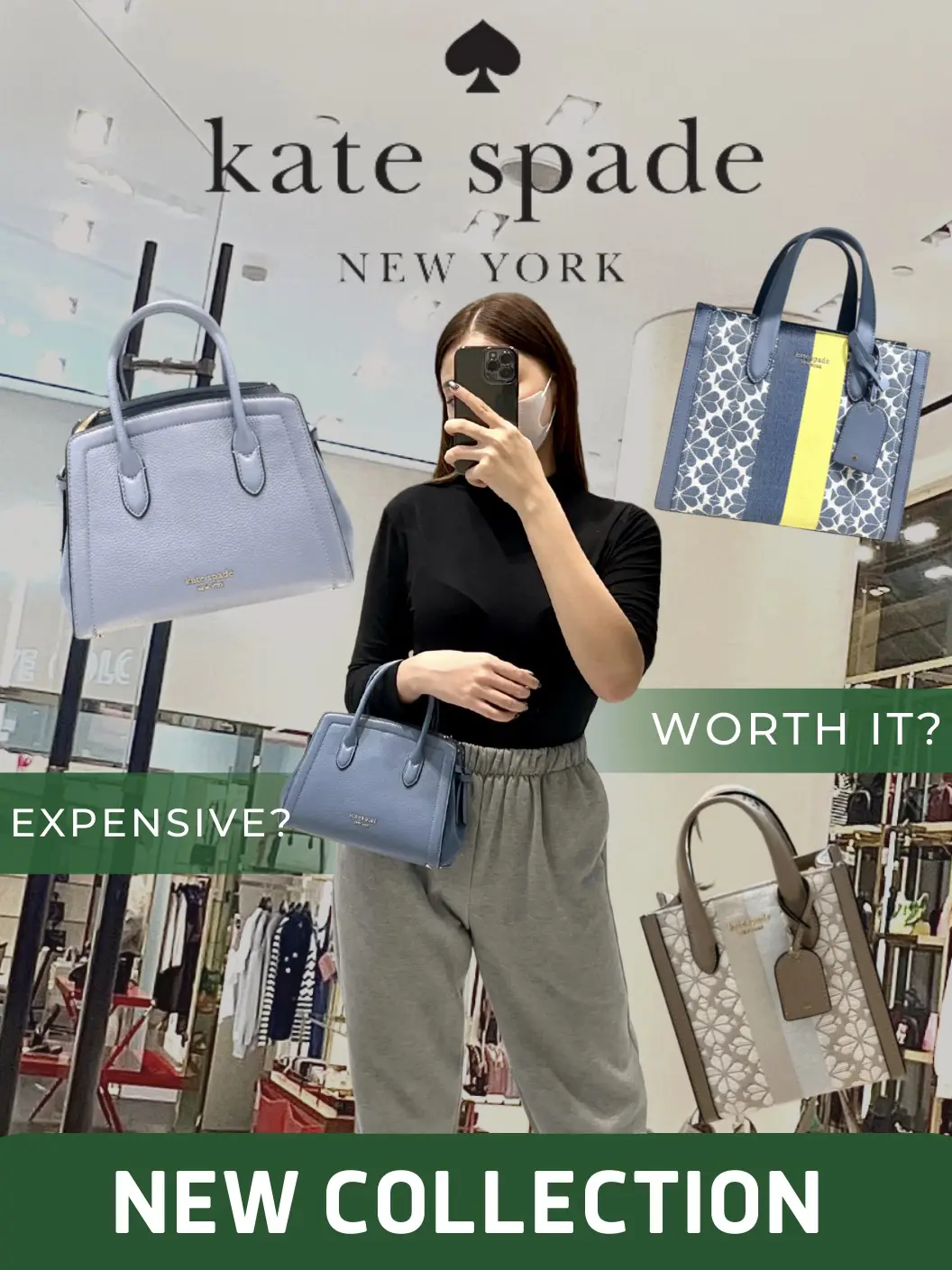 Kate Spade Jacquard Stripe Manhattan Small Tote Bag in Morning Sky
