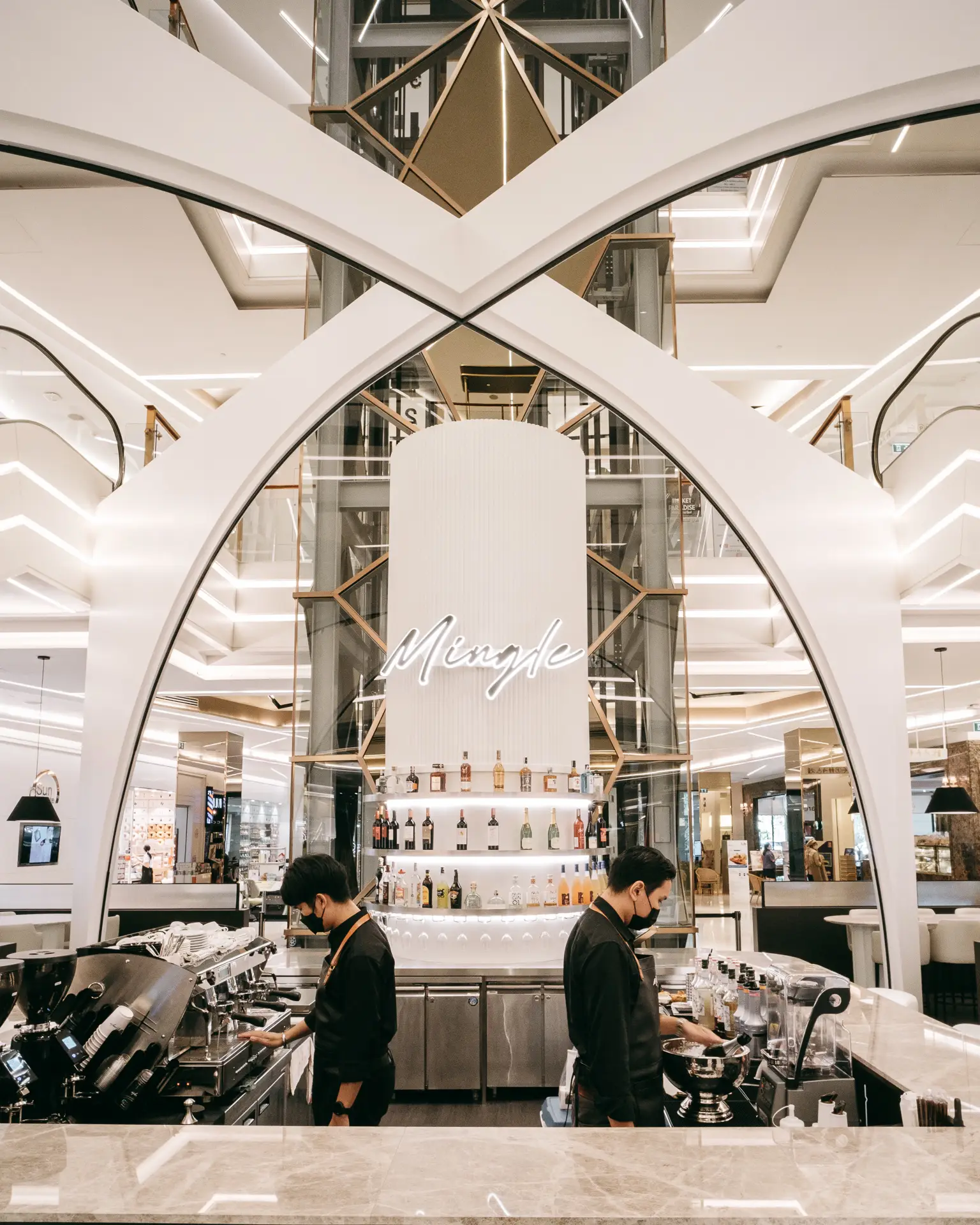 Mingle The Crystal Cafe & Bar Luxury Design Cafe Gallery posted by