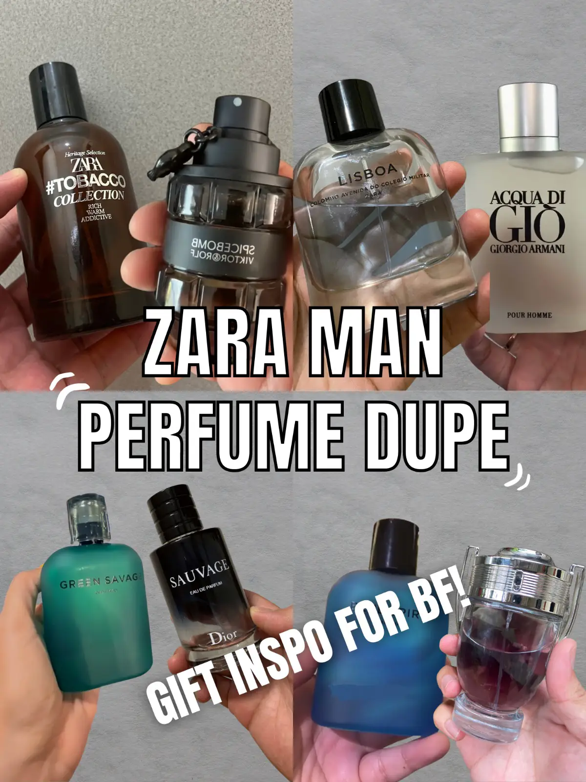 Zara Man Perfume Dupes! Gift inspo for boyfriend c