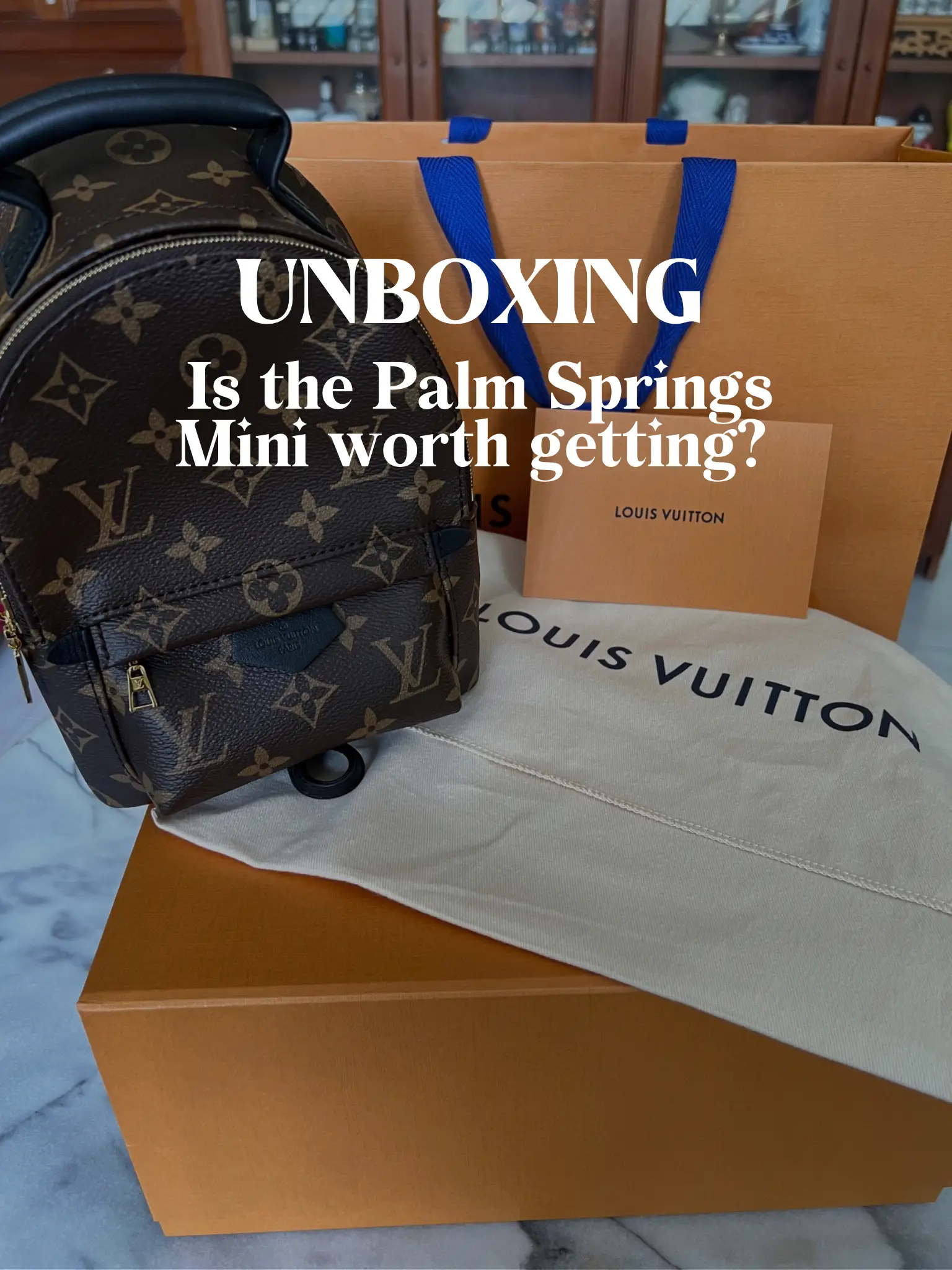 LOUIS VUITTON MINI PALM SPRINGS BACKPACK UNBOXING
