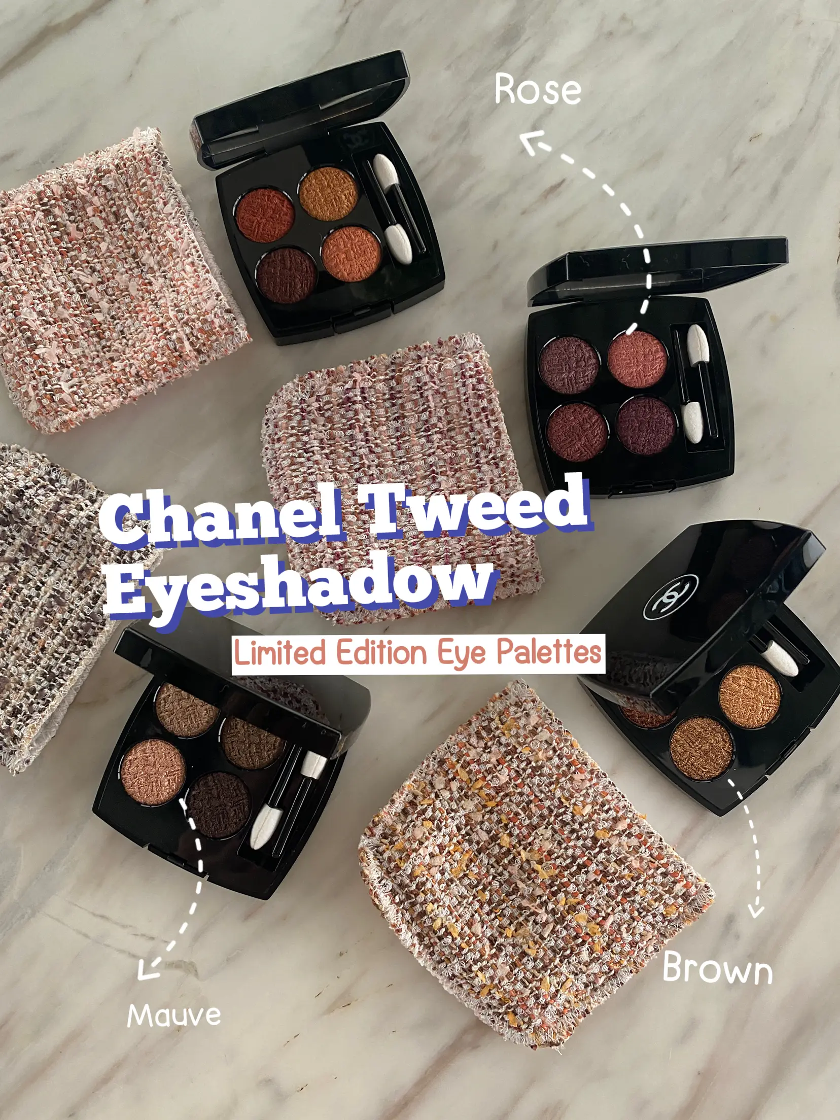 Chanel Barbie tweed eyeshadow palettes 🤍